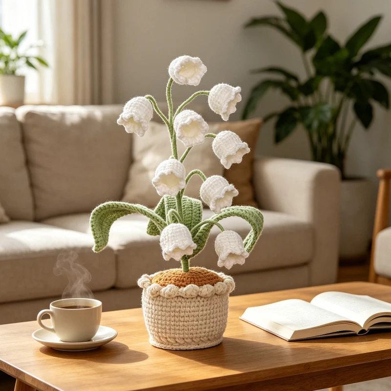 White Lily of the Valley Woven Potted Plant, Artificial Fake Flower in Basket, Home Garden Office Table Decor Simulation Plant
White Lily of the Valley Woven Potted Plant, Artificial Fake Flower in Basket, Home Garden Office Table Decor Simulation Plant