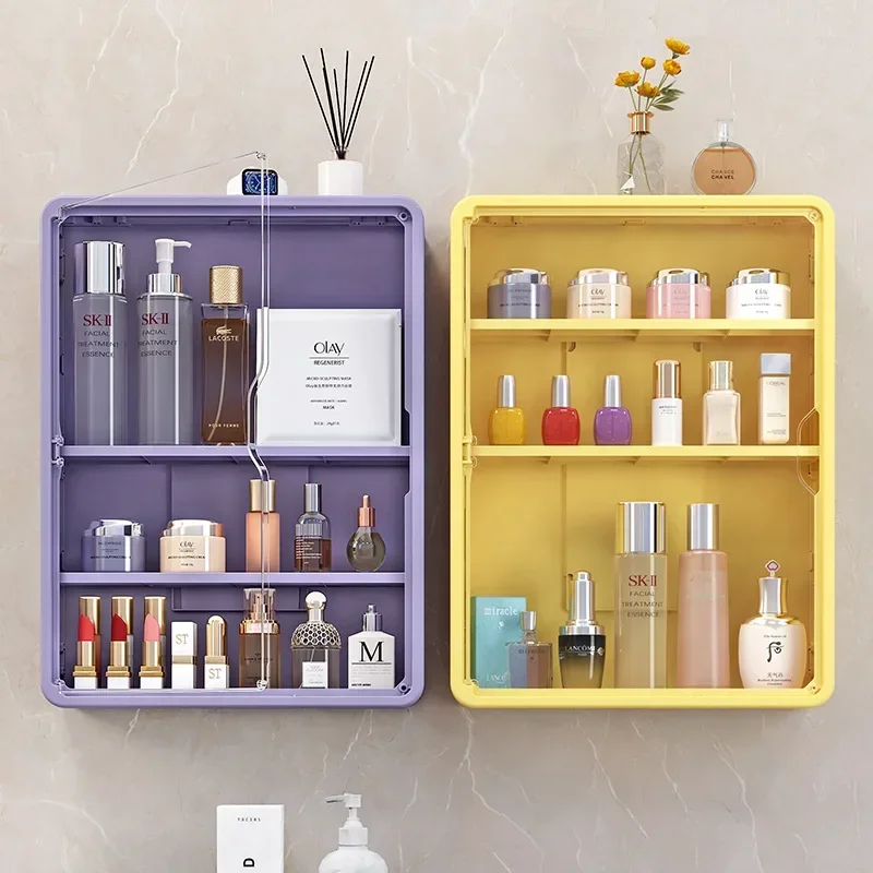 Multi-Layer No Drill Bathroom Organizer Transparent Cosmetic Display Cabinet With Removable Shelves
Multi-Layer No Drill Bathroom Organizer Transparent Cosmetic Display Cabinet With Removable Shelves