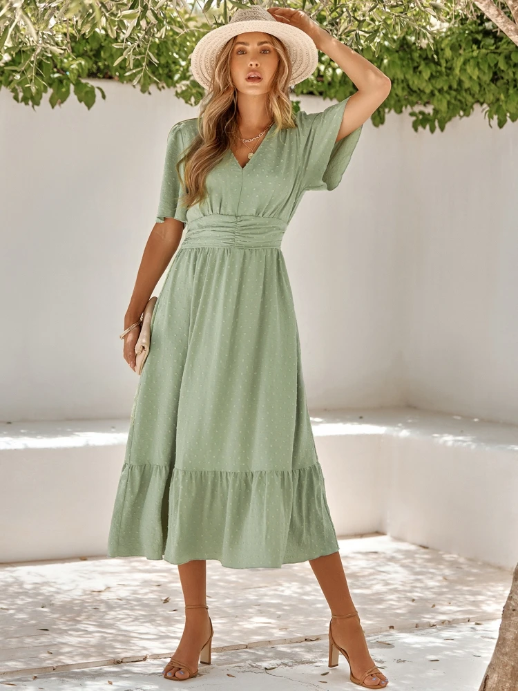 Bohemian Beach Dress Women Summer Female Casual Slim Short Sleeve A-Line Dresses Ladies Retro Elegant High Waist Party Dress
Bohemian Beach Dress Women Summer Female Casual Slim Short Sleeve A-Line Dresses Ladies Retro Elegant High Waist Party Dress