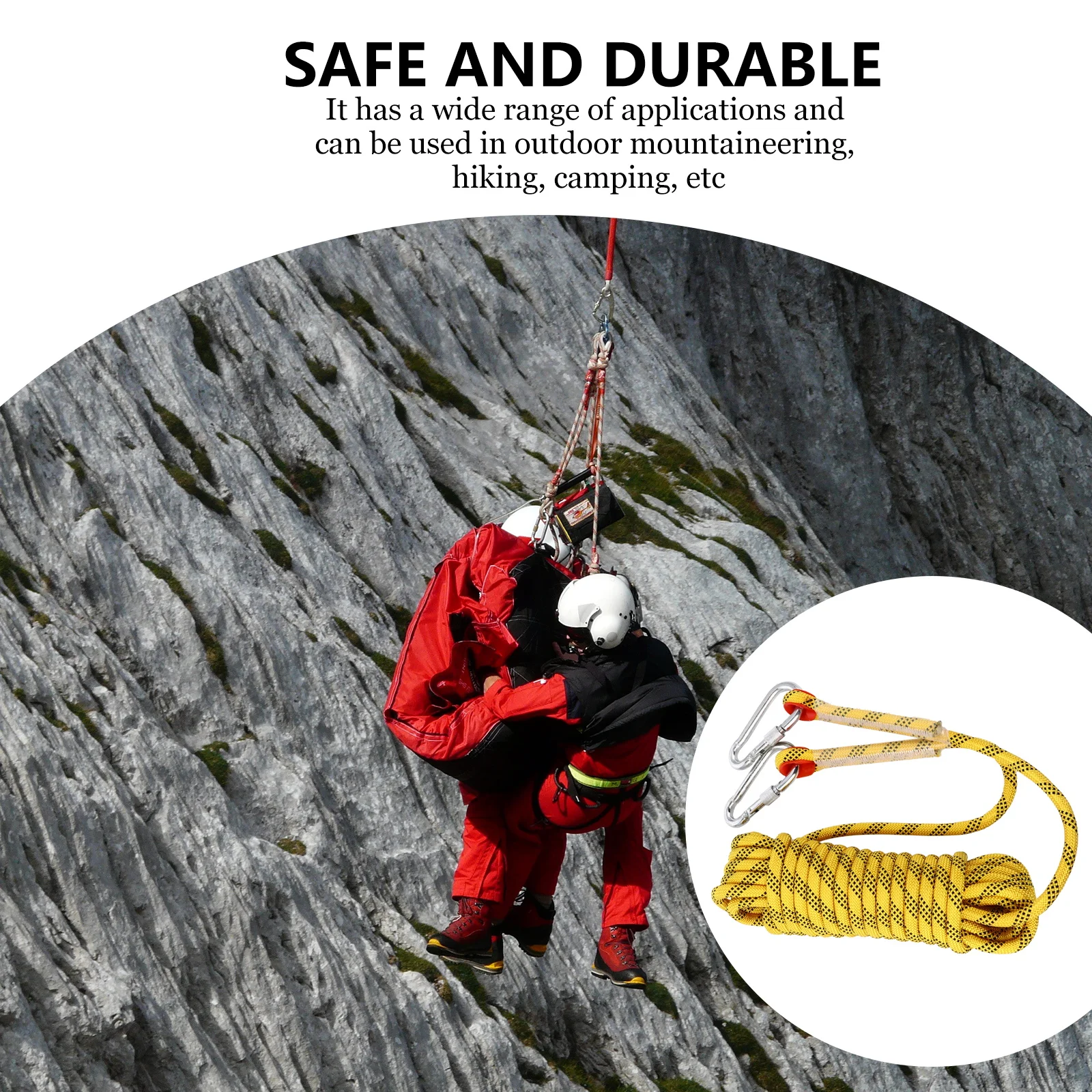 10M High Strength Escape Safety Durable Polyester Outdoor Climbing Rope Wear Resistant Tensile Mountaineering Camping Gear Rope
10M High Strength Escape Safety Durable Polyester Outdoor Climbing Rope Wear Resistant Tensile Mountaineering Camping Gear Rope