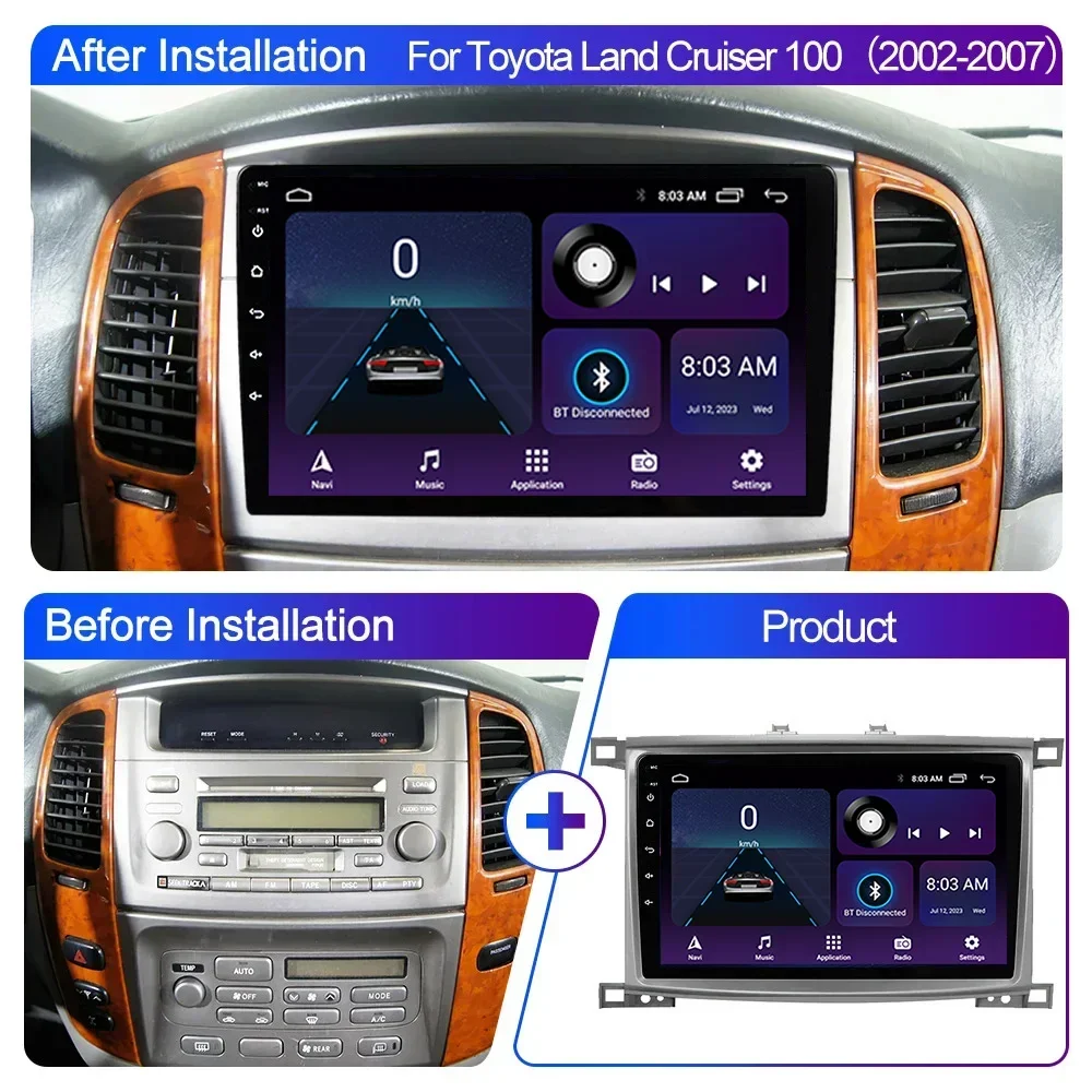 8GB+128GB Android 13 Radio For Toyota LAND CRUISER 100 2002-2007 Car stereo Multimedia Player Carplay Auto GPS navigation 2DIN
8GB+128GB Android 13 Radio For Toyota LAND CRUISER 100 2002-2007 Car stereo Multimedia Player Carplay Auto GPS navigation 2DIN