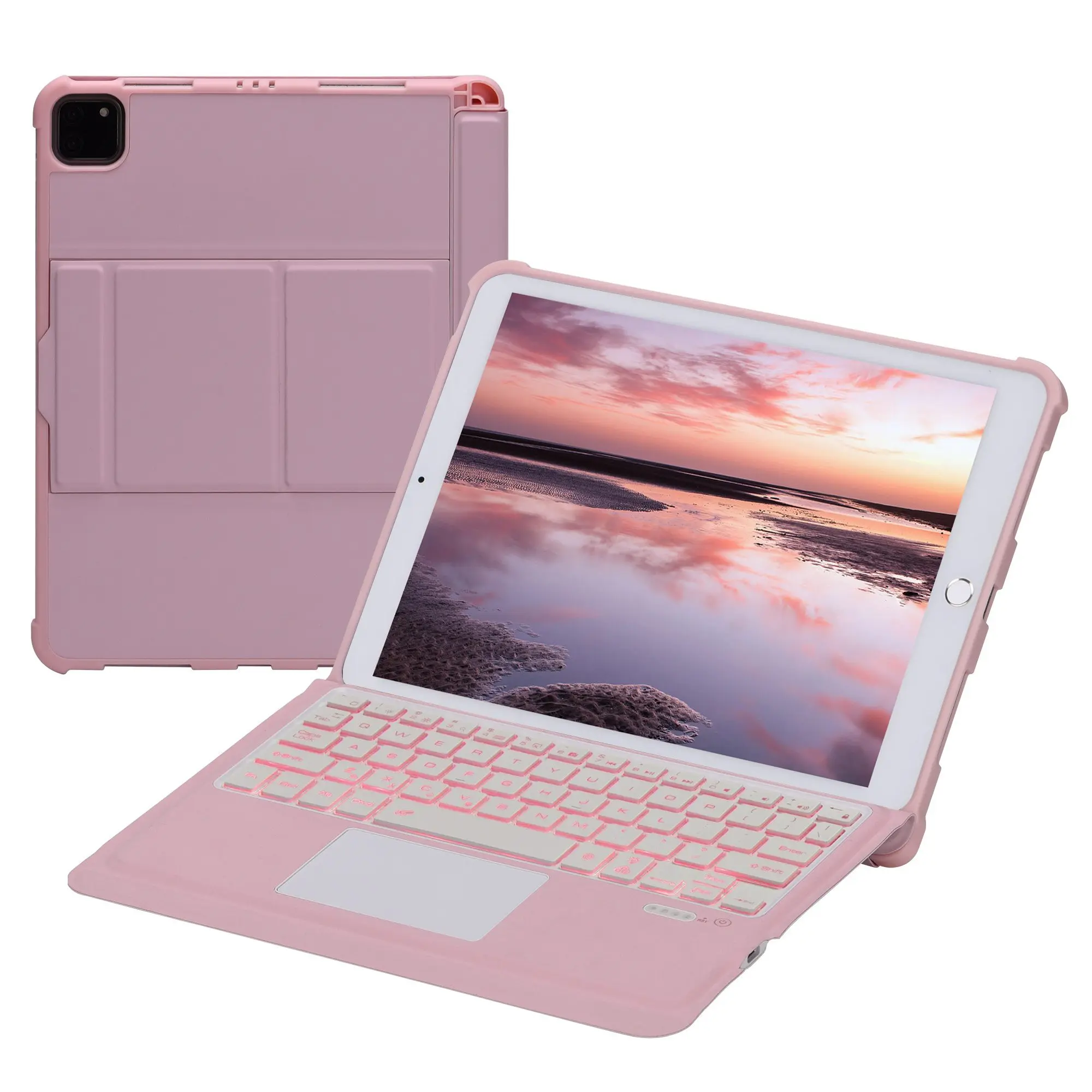 T207D For iPad Air (2020) / (2022) PU Leather Anti-Drop Case + Detachable Bluetooth-compatible Keyboard with TouchPad - Pink
T207D For iPad Air (2020) / (2022) PU Leather Anti-Drop Case + Detachable Bluetooth-compatible Keyboard with TouchPad - Pink