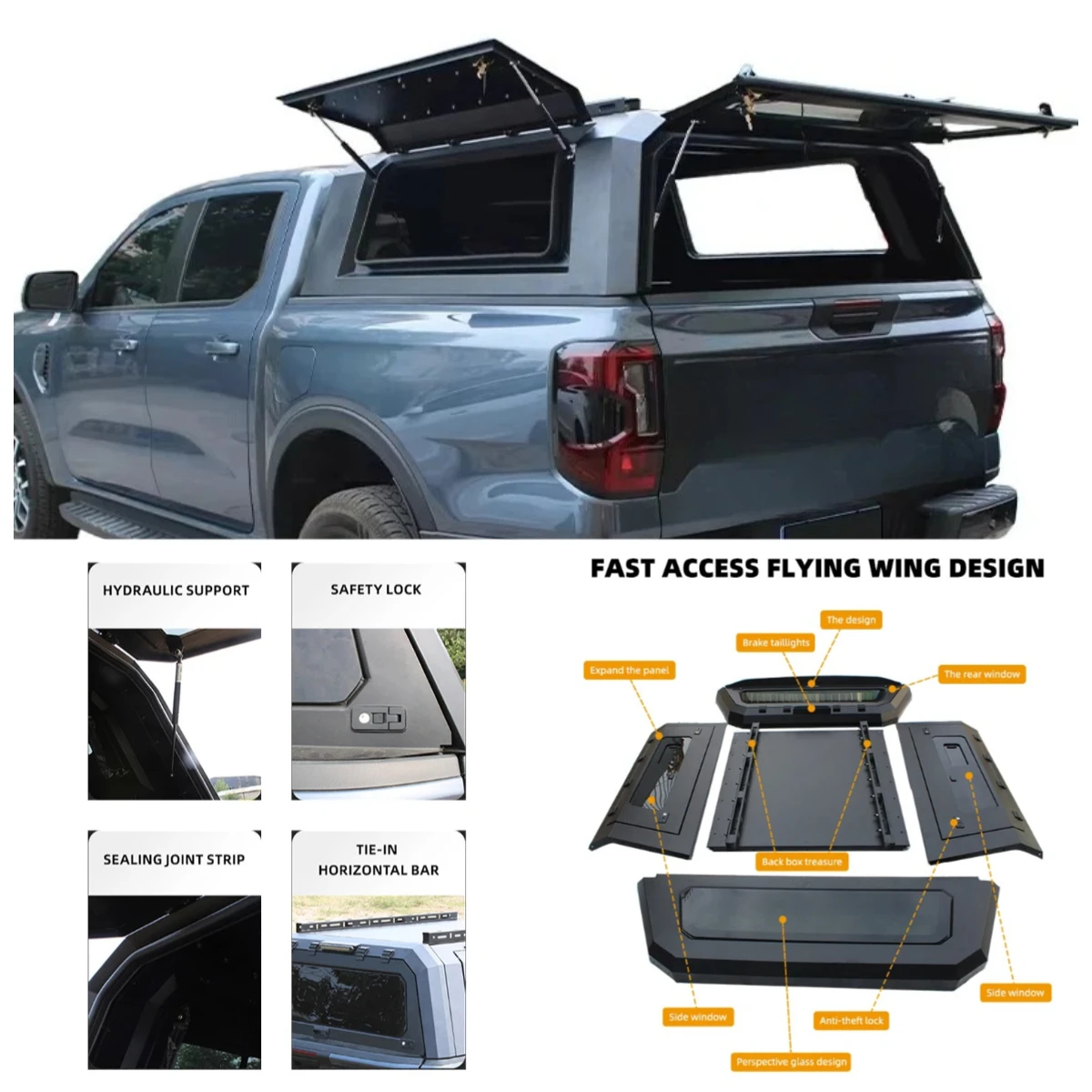 Hilux 4x4 Pickup Hardtop Topper Cargo Bed Cover Weather Resistant Canopy Sport Utility
Hilux 4x4 Pickup Hardtop Topper Cargo Bed Cover Weather Resistant Canopy Sport Utility