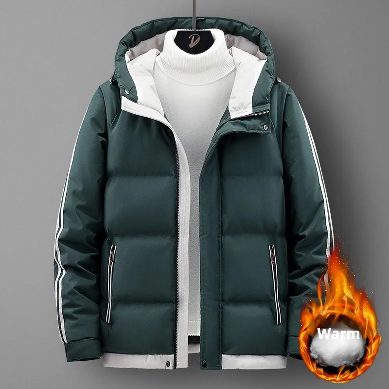 Утепленная хлопковая куртка в полоску для мужчин, повседневная верхняя одежда, осенне-зимнее короткое пальто с капюшоном, теплая уличная одежда, модная подростковая модель
Утепленная хлопковая куртка в полоску для мужчин, повседневная верхняя одежда, осенне-зимнее короткое пальто с капюшоном, теплая уличная одежда, модная подростковая модель