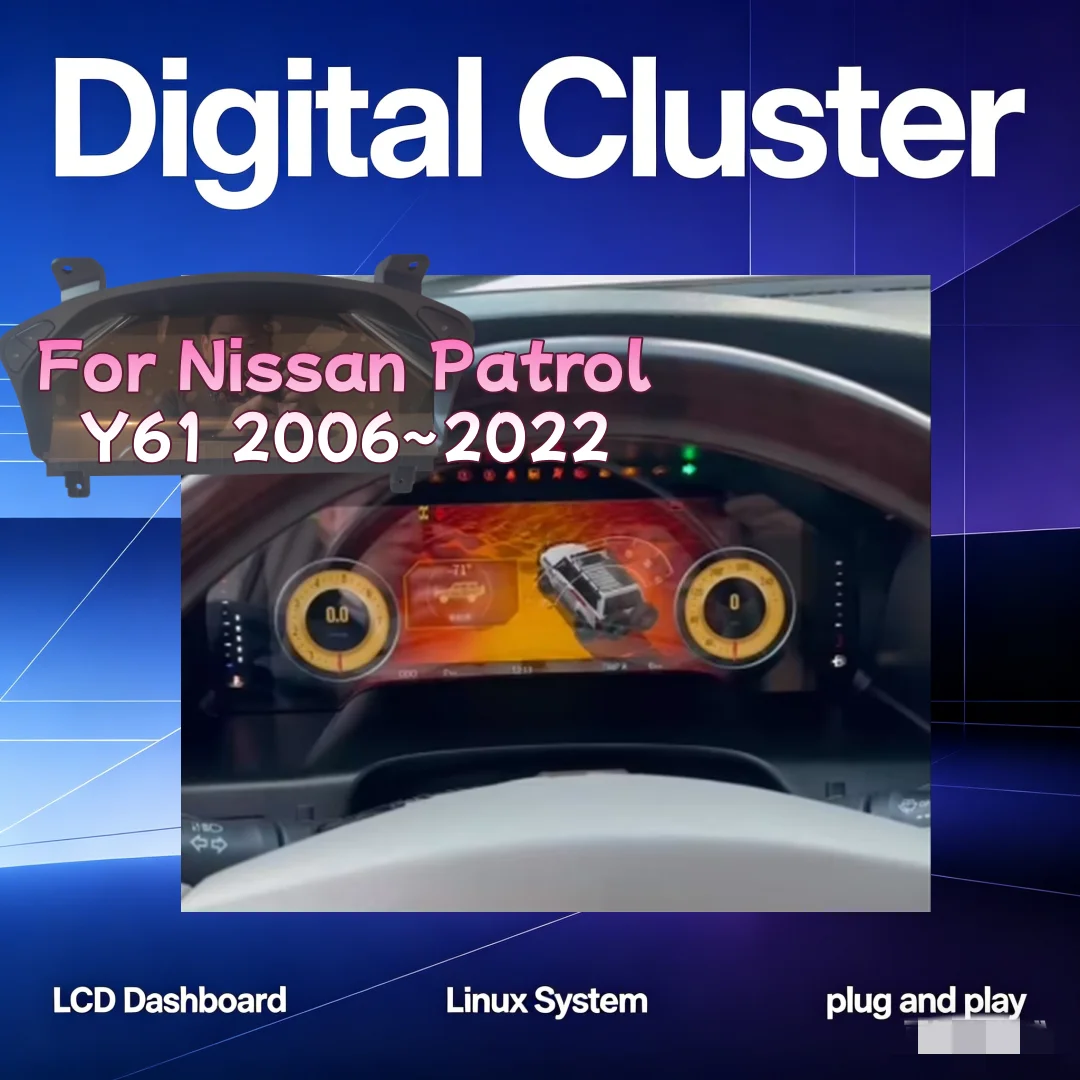 YL upgrade For Nissan Patrol Y61 2006~2022 Speed Meter Car LCD Cluster Instrument Panel Multimedia Player Dashboard Linux system
YL upgrade For Nissan Patrol Y61 2006~2022 Speed Meter Car LCD Cluster Instrument Panel Multimedia Player Dashboard Linux system