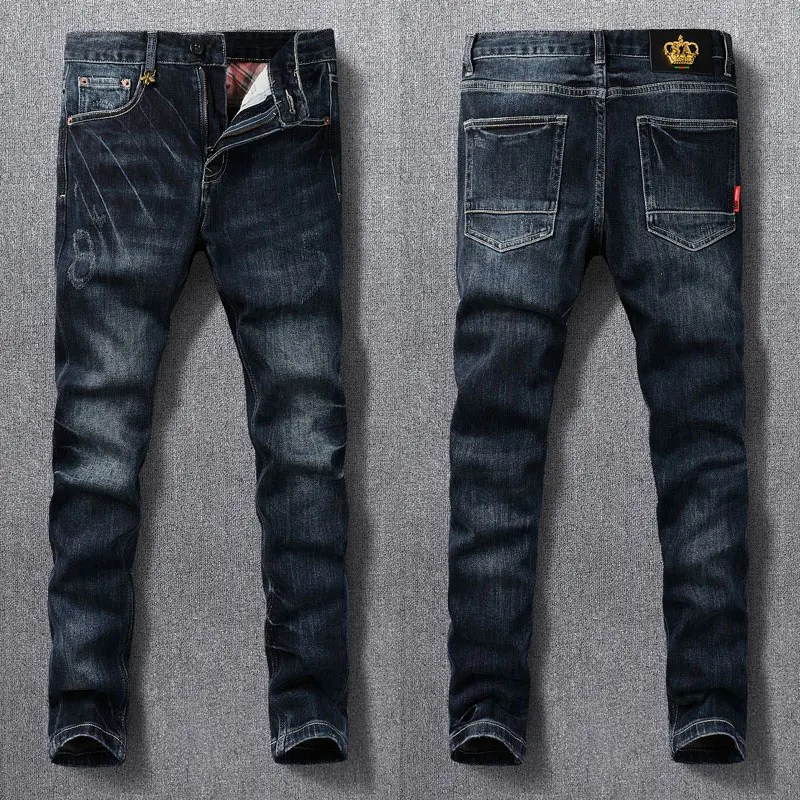 Fashion Designer Men Jeans High Quality Retro Black Blue Elastic Slim Fit Ripped Jeans Men Trousers Vintage Denim Pants Hombre
Fashion Designer Men Jeans High Quality Retro Black Blue Elastic Slim Fit Ripped Jeans Men Trousers Vintage Denim Pants Hombre