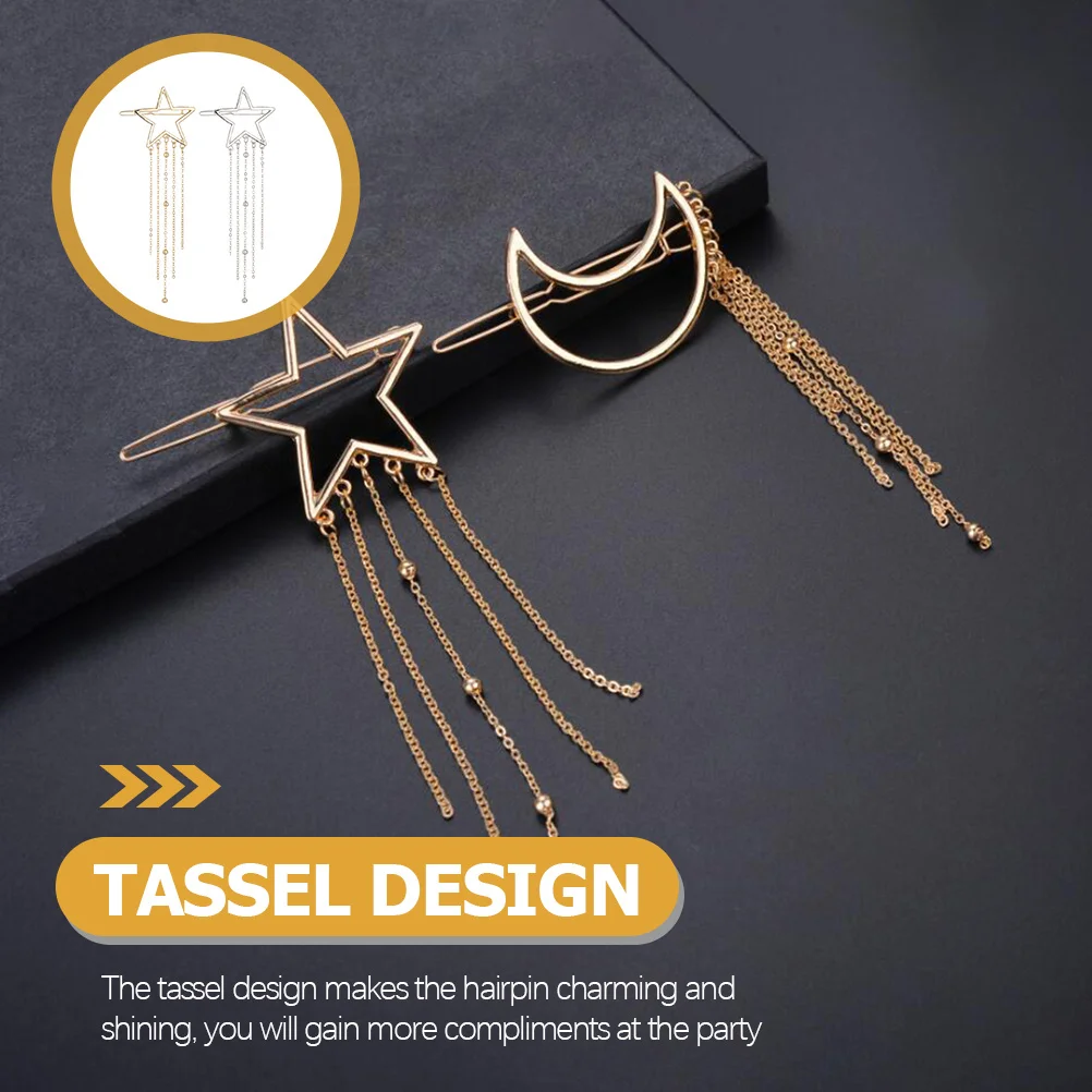 2pcs Clips Tassel Barrettes Vintage Metal Hairpin For Women Party Hair Accessories Tassels Hair Clip Star
2pcs Clips Tassel Barrettes Vintage Metal Hairpin For Women Party Hair Accessories Tassels Hair Clip Star