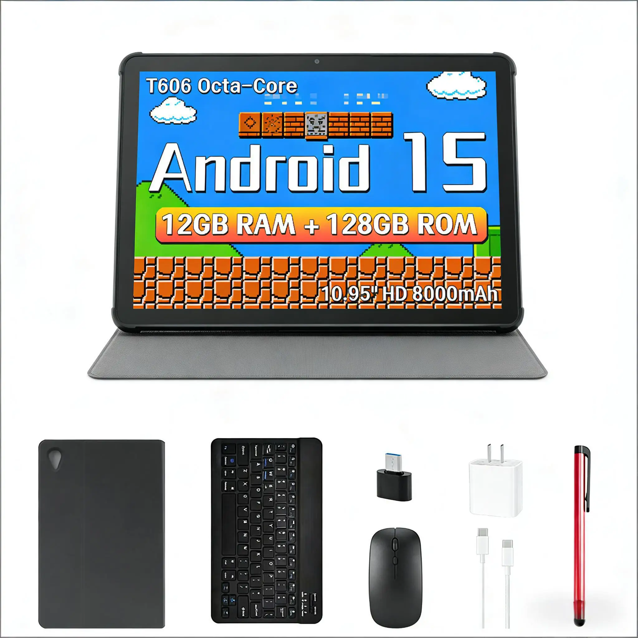 ANRY 10.95 Inch Tablet Android 15 12GB RAM 128GB ROM 8000mAh Octa-Core HD Display Dual Camera WiFi BT Portable for Study Gaming
ANRY 10.95 Inch Tablet Android 15 12GB RAM 128GB ROM 8000mAh Octa-Core HD Display Dual Camera WiFi BT Portable for Study Gaming