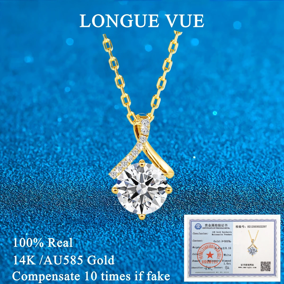 Ожерелье с подвеской из муассанита 1 карат и 14-каратного золота для женщин, блестящий циркон, ювелирные изделия для свадебной вечеринки и помолвки с подарочной коробкой с сертификатом
Ожерелье с подвеской из муассанита 1 карат и 14-каратного золота для женщин, блестящий циркон, ювелирные изделия для свадебной вечеринки и помолвки с подарочной коробкой с сертификатом