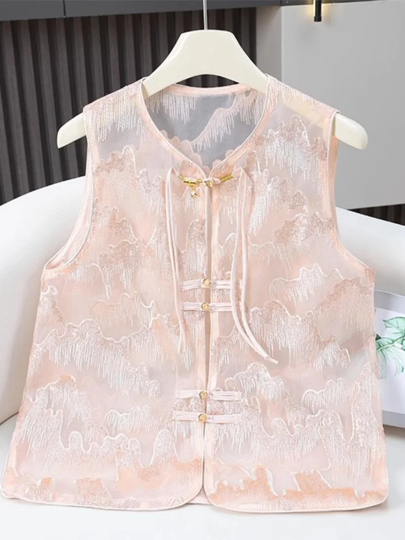 High End Exquisite Embroidered Vest Chinese Style Top For Women's Summer 2025 New Thin Sleeveless Jacket Outerwear W044
High End Exquisite Embroidered Vest Chinese Style Top For Women's Summer 2025 New Thin Sleeveless Jacket Outerwear W044