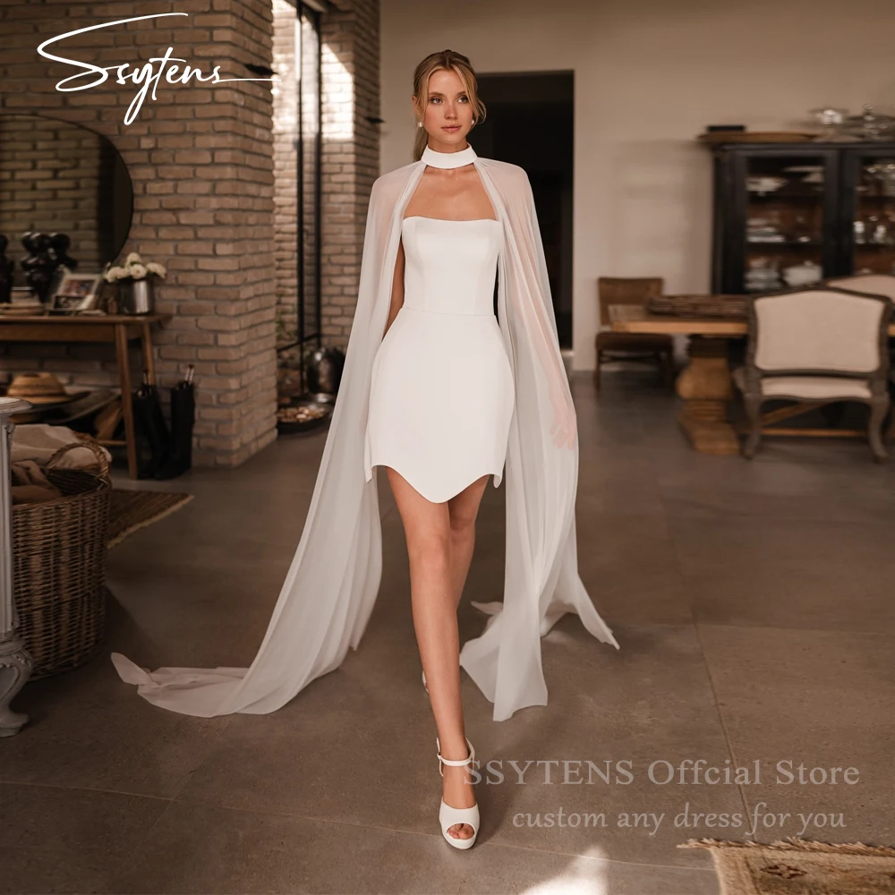 SSYTENS Простые мини-атласные свадебные платья для женщин, короткое свадебное платье без бретелек с лентами, современный стиль, сексуальное платье невесты по индивидуальному заказу
SSYTENS Простые мини-атласные свадебные платья для женщин, короткое свадебное платье без бретелек с лентами, современный стиль, сексуальное платье невесты по индивидуальному заказу