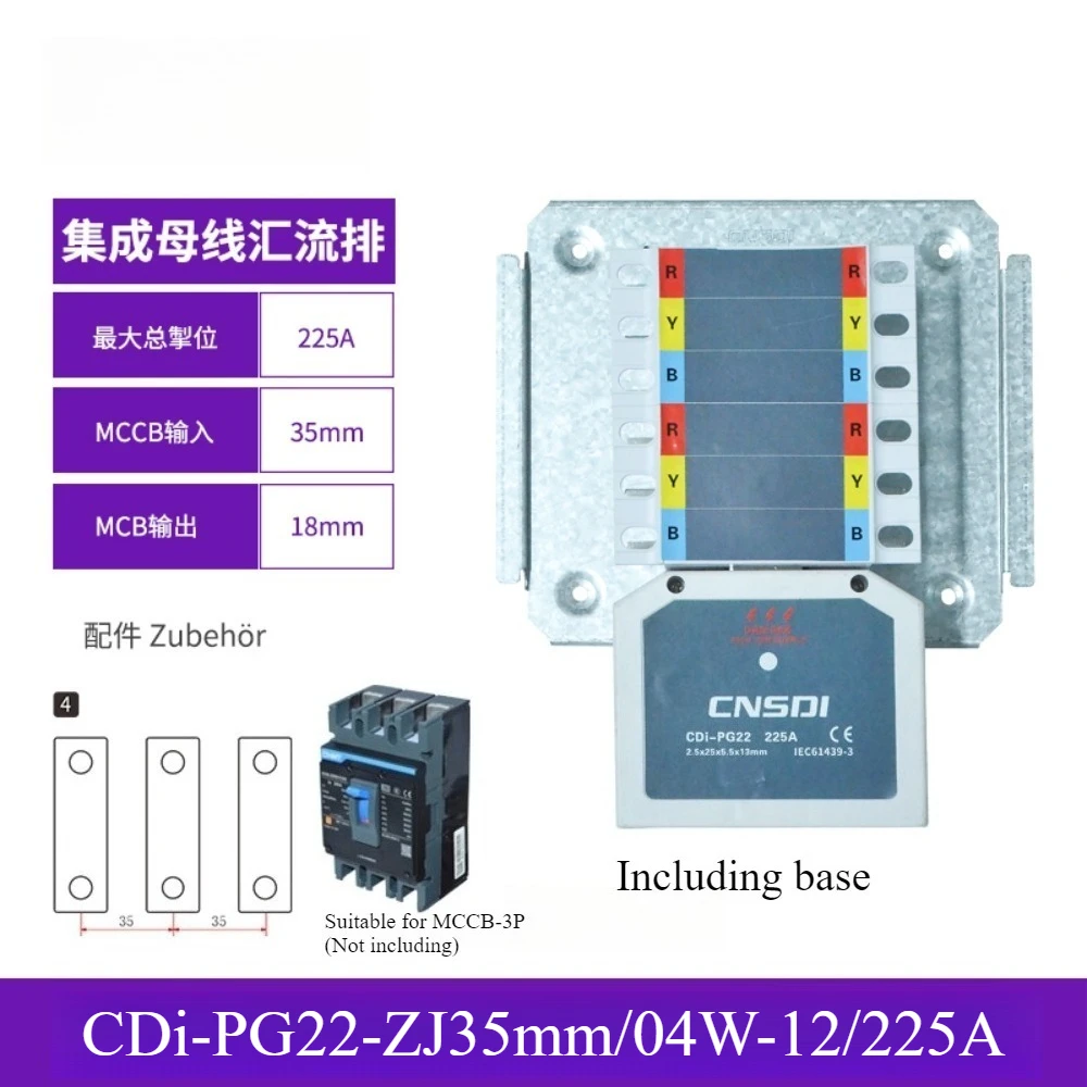 Copper Busbar for Combiner box MCCB-3P Input MCB-3P Output CDi-PG 35 mm Brass Connector
Copper Busbar for Combiner box MCCB-3P Input MCB-3P Output CDi-PG 35 mm Brass Connector