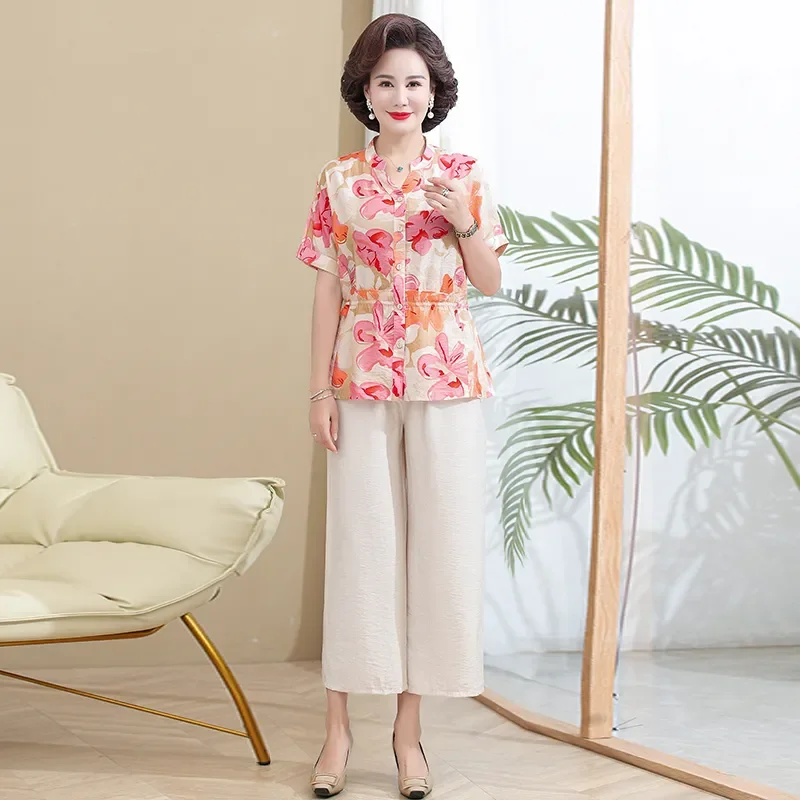 Women Floral Print Short Sleeve Shirt Wide Leg Pants Set Casual 2 Piece Outfit
Women Floral Print Short Sleeve Shirt Wide Leg Pants Set Casual 2 Piece Outfit