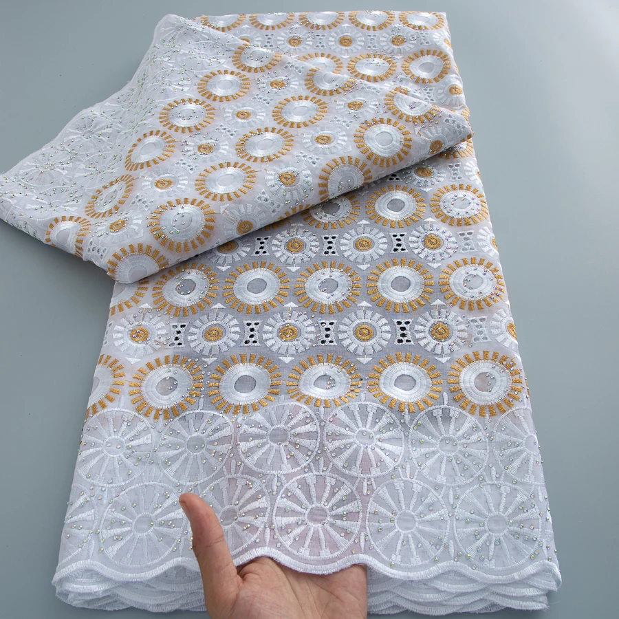 2026 Nigerian Swiss Voile Lace Fabric 5Y High Quality Embroidered African Cotton Lace Fabric for Women's Dresses Sewing Material
2026 Nigerian Swiss Voile Lace Fabric 5Y High Quality Embroidered African Cotton Lace Fabric for Women's Dresses Sewing Material