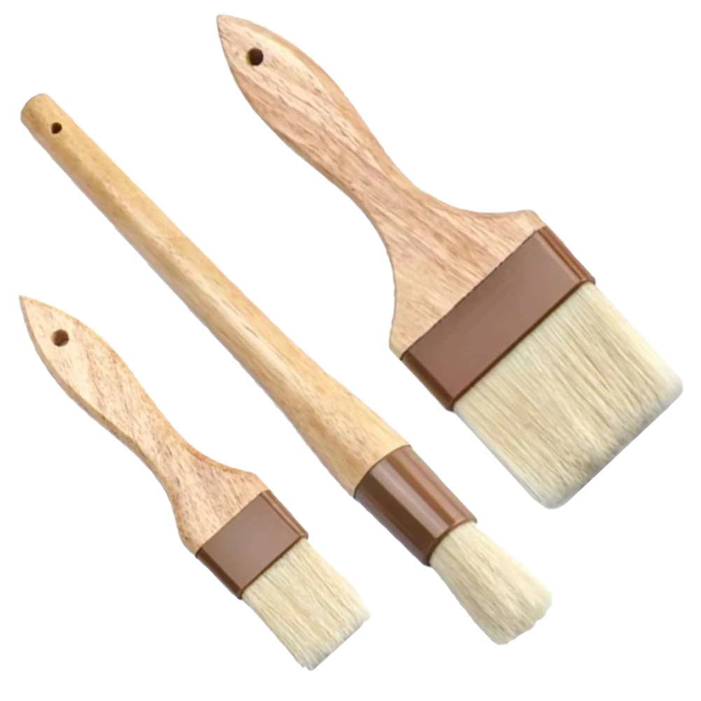 3pcs Basting Brush Set Wood Handle Pig Bristle Oil Brush for Cake Baking BBQ Grilling Kitchen Tool Small Medium Large Size
3pcs Basting Brush Set Wood Handle Pig Bristle Oil Brush for Cake Baking BBQ Grilling Kitchen Tool Small Medium Large Size