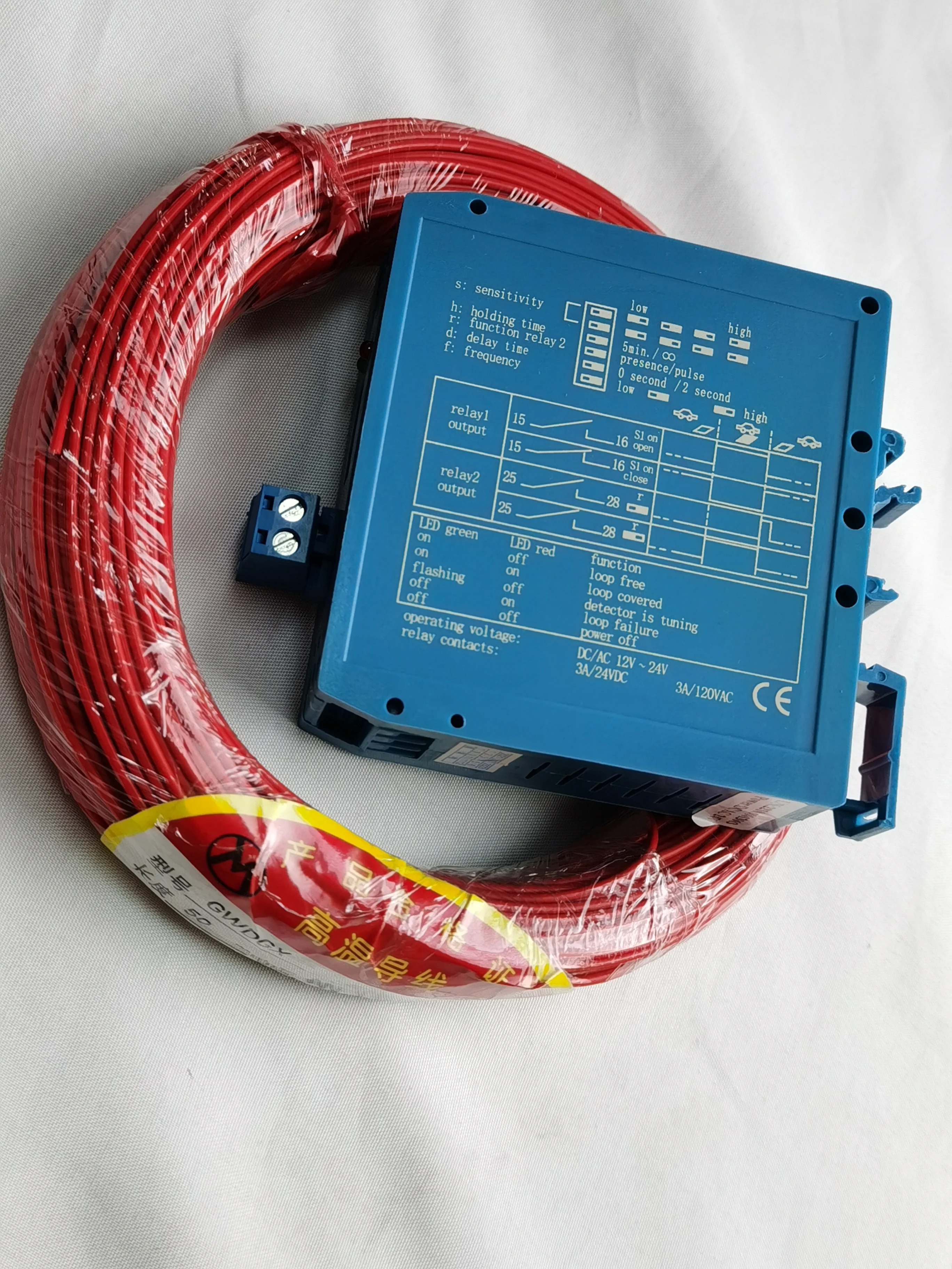 Blue loop detector with 50m coil Automatic Gate inductive vehicle loop sensor Dual 12V / 24V available four class adjustable
Blue loop detector with 50m coil Automatic Gate inductive vehicle loop sensor Dual 12V / 24V available four class adjustable
