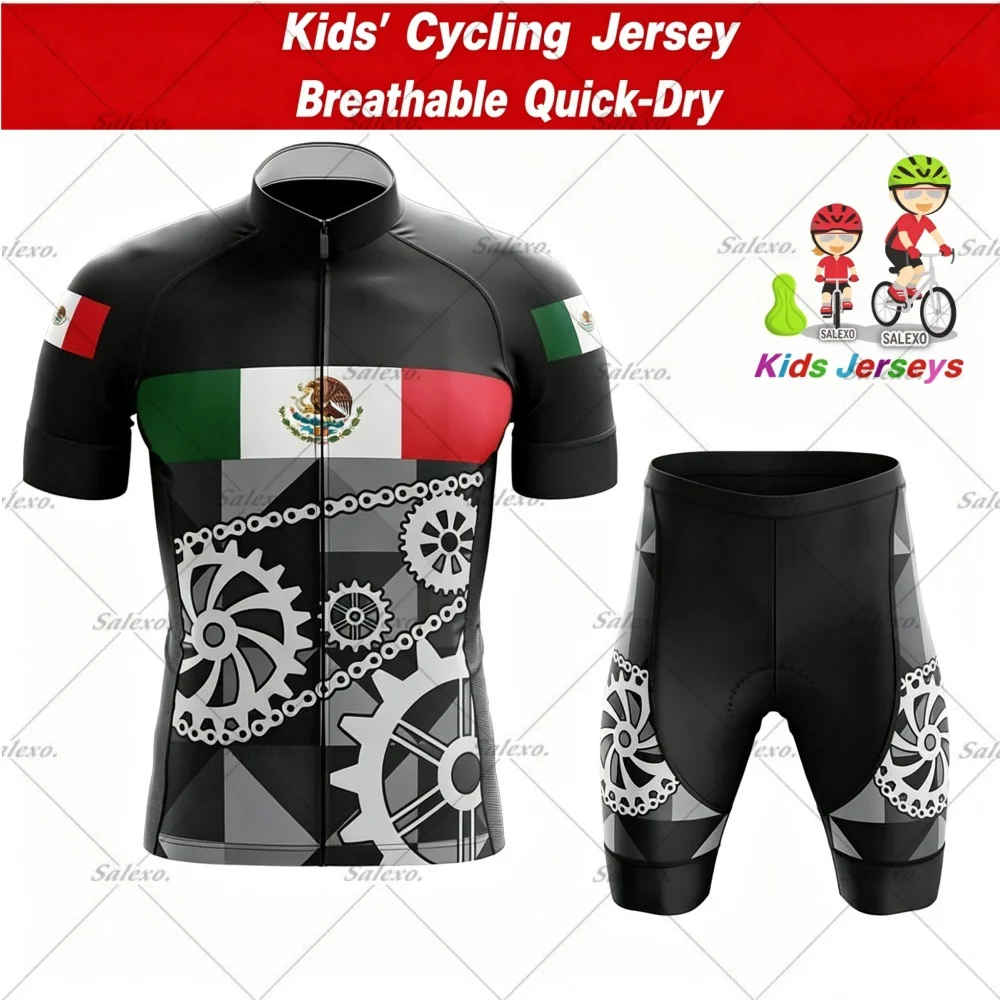 New 2026 Mexico Children's BOY Summer Cycling Jersey Set Kids Short Sleeve Bike Uniform Sports Bicycle Clothing MTB Road Clothes
New 2026 Mexico Children's BOY Summer Cycling Jersey Set Kids Short Sleeve Bike Uniform Sports Bicycle Clothing MTB Road Clothes
