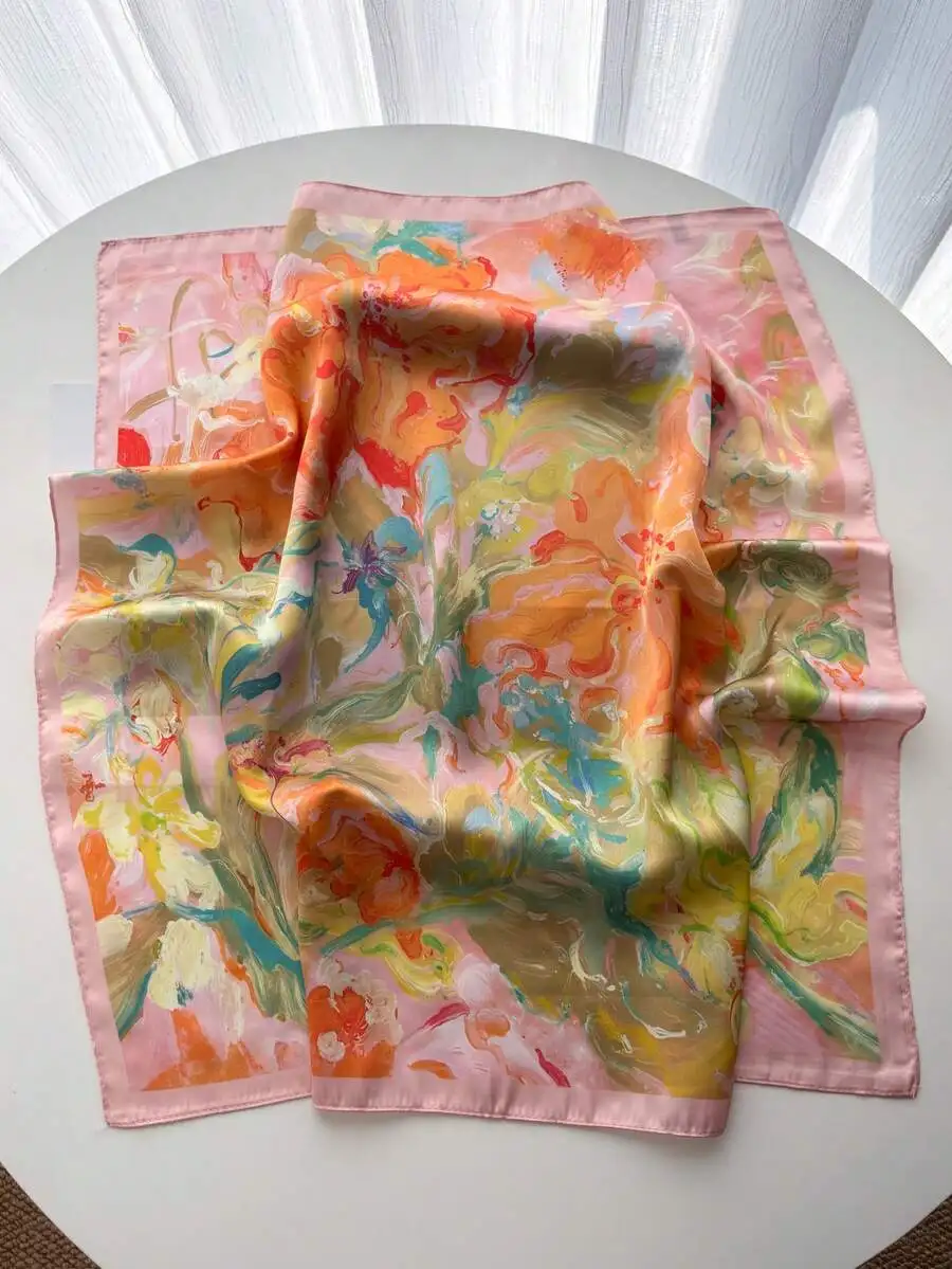 Women's elegant retro printed lightweight satin-like square scarf for head, neck or shoulders — perfect spring summer autumn acc
Women's elegant retro printed lightweight satin-like square scarf for head, neck or shoulders — perfect spring summer autumn acc