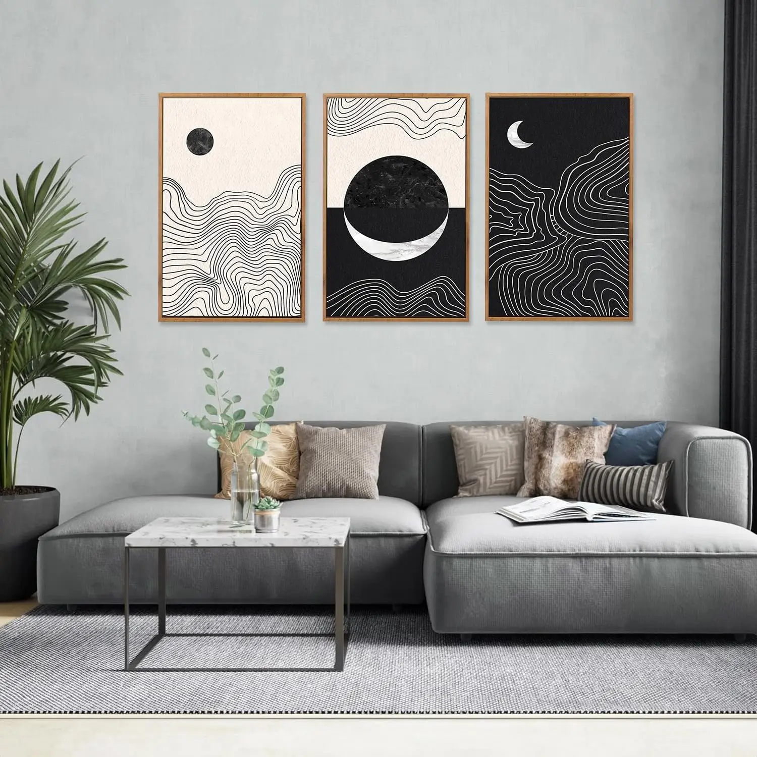 3pcs/Set Abstract Sun Moon Canvas Modern Neutral Black White Art Painting Bohemian Minimalist Fine Line Wall Art Home Decoration
3pcs/Set Abstract Sun Moon Canvas Modern Neutral Black White Art Painting Bohemian Minimalist Fine Line Wall Art Home Decoration