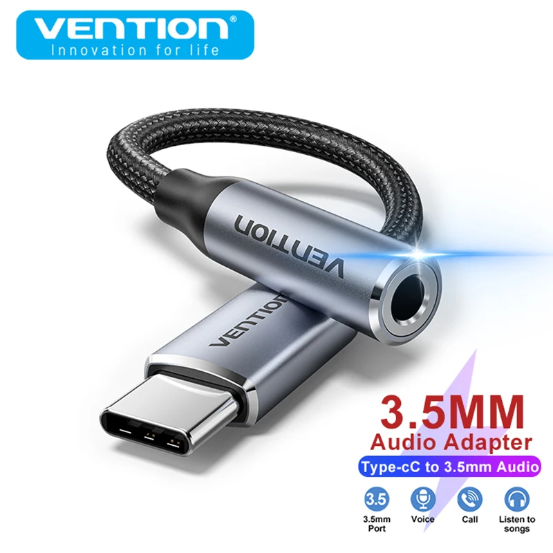Vention Type-C to 3.5 mm Jack Female Adapter USB C to 3.5 mm Headphone DAC Audio Cable For iPhone 16 15 Pro Samsung S24 Xiaomi 9
Vention Type-C to 3.5 mm Jack Female Adapter USB C to 3.5 mm Headphone DAC Audio Cable For iPhone 16 15 Pro Samsung S24 Xiaomi 9