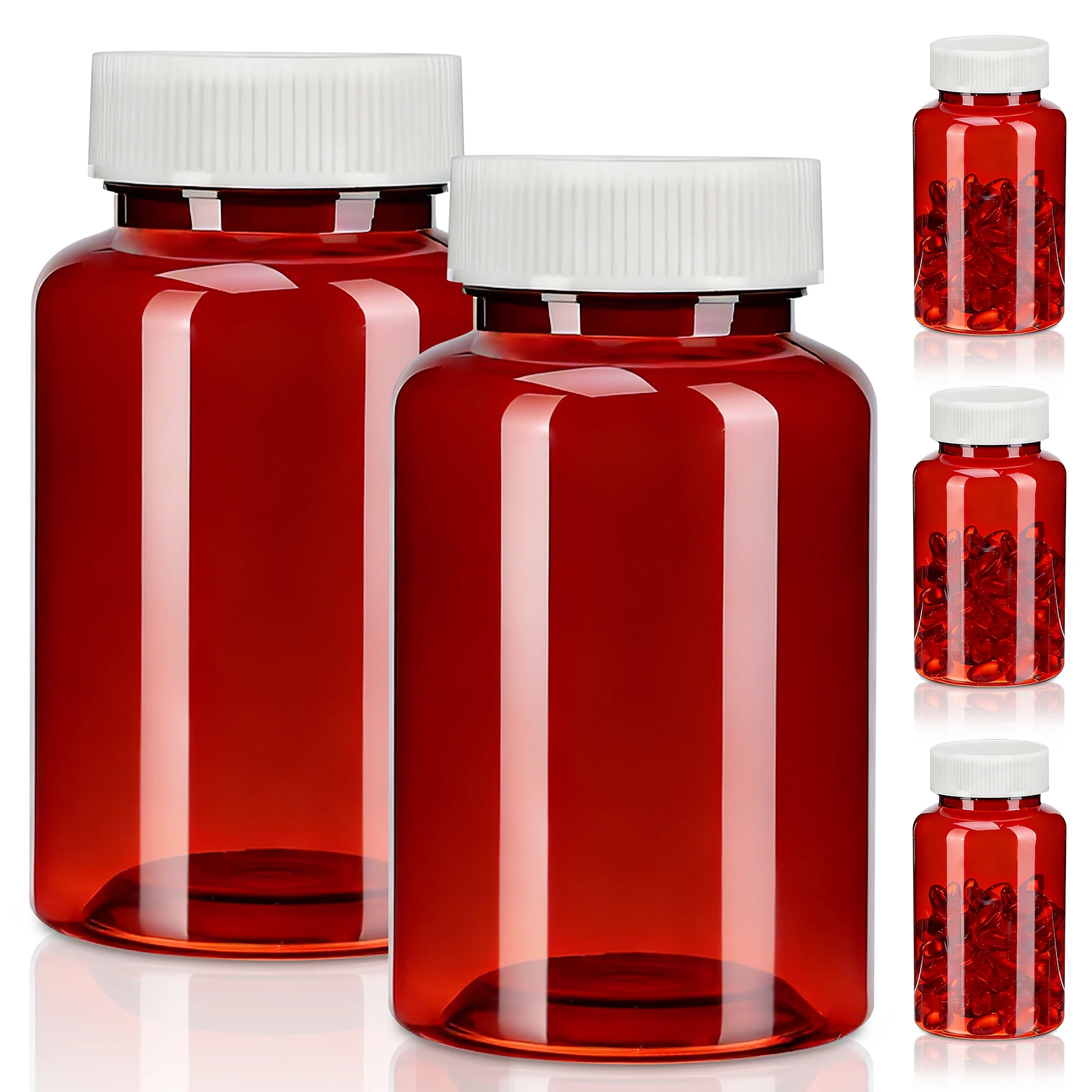 6 pcs Amber Plastic Pills Bottles With Caps Leak Proof Medicine Container For Travel Home Use Empty Pill Bottles Durable Pet
6 pcs Amber Plastic Pills Bottles With Caps Leak Proof Medicine Container For Travel Home Use Empty Pill Bottles Durable Pet