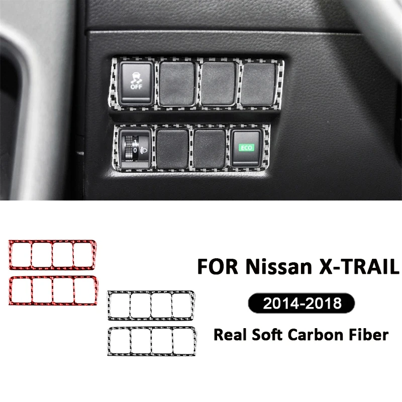 2PCS Carbon Car Interior Fiber Fog Lights ECO Buttons Switch Control Panel Frame Decoration Sticker For Nissan X-TRAIL 2014-2018
2PCS Carbon Car Interior Fiber Fog Lights ECO Buttons Switch Control Panel Frame Decoration Sticker For Nissan X-TRAIL 2014-2018