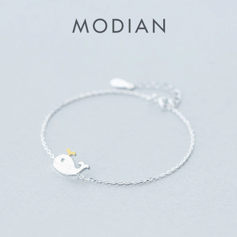 Modian Classic Fashion Authentic 925 Sterling Silver Tiny Girls Charm Chain Bracelet For Women Baleine Fish Fine Silver Jewelry
Modian Classic Fashion Authentic 925 Sterling Silver Tiny Girls Charm Chain Bracelet For Women Baleine Fish Fine Silver Jewelry