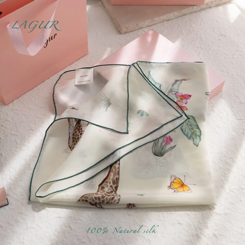 100% Mulberry Silk Scarf Women Watercolor Giraffe Zebra Print Neck Scarf Lightweight Breathable Neckerchief For Daily Wear
100% Mulberry Silk Scarf Women Watercolor Giraffe Zebra Print Neck Scarf Lightweight Breathable Neckerchief For Daily Wear