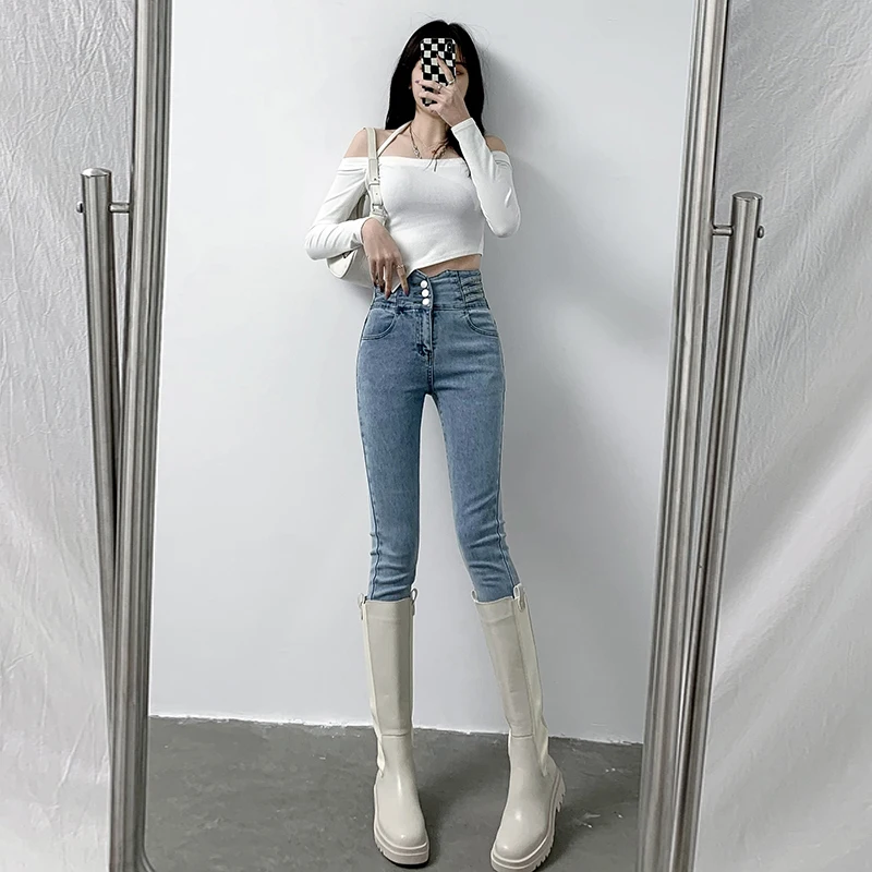 Pant Jeans Women Summer New Fashion Light-colored High Waisted Jeans Womens Slim Pencil Skinny Pants Streetwear
Pant Jeans Women Summer New Fashion Light-colored High Waisted Jeans Womens Slim Pencil Skinny Pants Streetwear