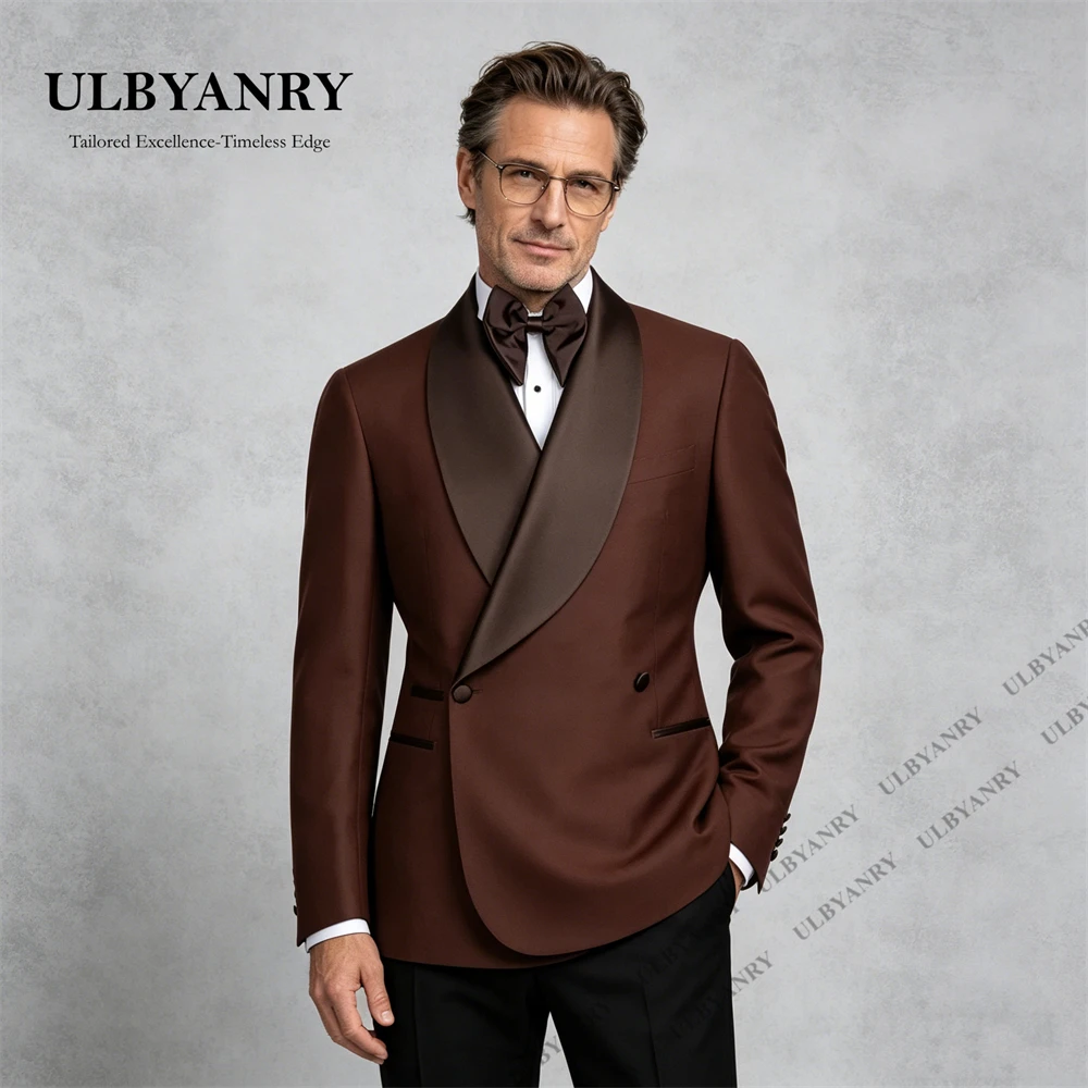 ULBYANRY 2 PCS Suit Set for Men Luxury Double Breasted Suit Jacket Satin Lapel Custom Fitting Men's Formal Tuxedo Blazer Pants
ULBYANRY 2 PCS Suit Set for Men Luxury Double Breasted Suit Jacket Satin Lapel Custom Fitting Men's Formal Tuxedo Blazer Pants