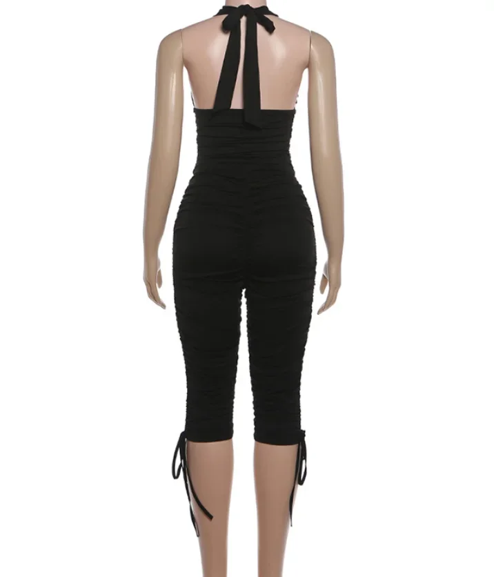 Summer Women's Sexy Deep V-Neck Halter Vest & Pleats Lace Up Pants Sets New Fashion Two-Piece Set for Women Pants Outfits
Summer Women's Sexy Deep V-Neck Halter Vest & Pleats Lace Up Pants Sets New Fashion Two-Piece Set for Women Pants Outfits