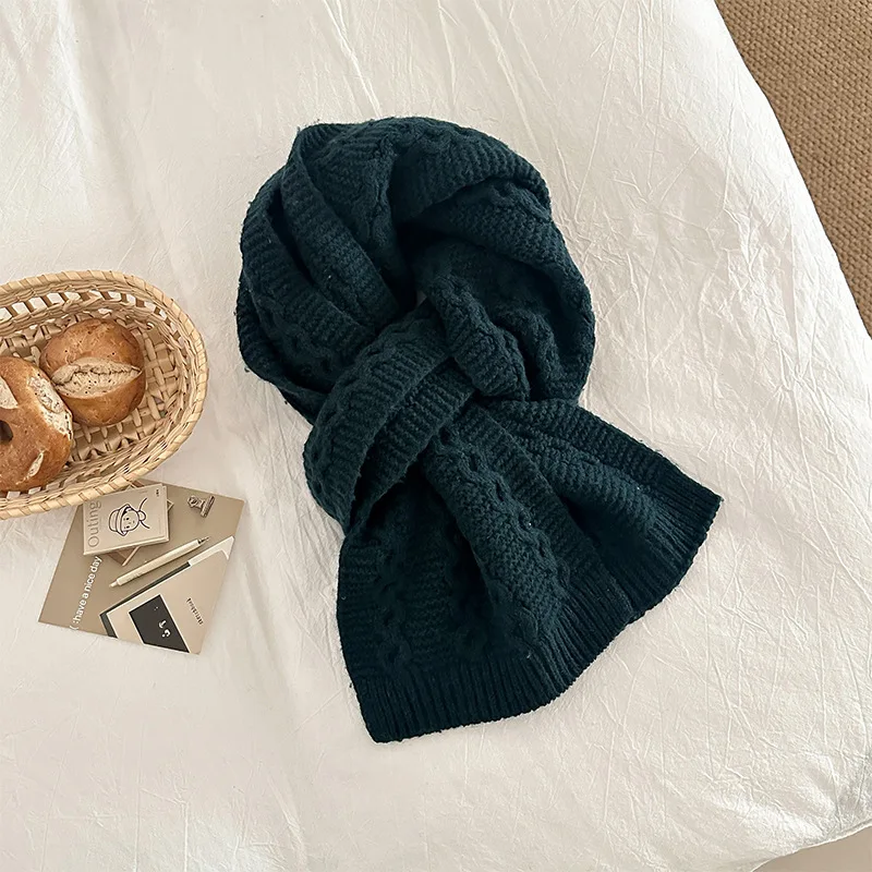 100% Wool Winter Scarves Woman Korean Fashion Dark Green Knitted Long Scarf Men Neck Warmer Cable-knit Scarf
100% Wool Winter Scarves Woman Korean Fashion Dark Green Knitted Long Scarf Men Neck Warmer Cable-knit Scarf