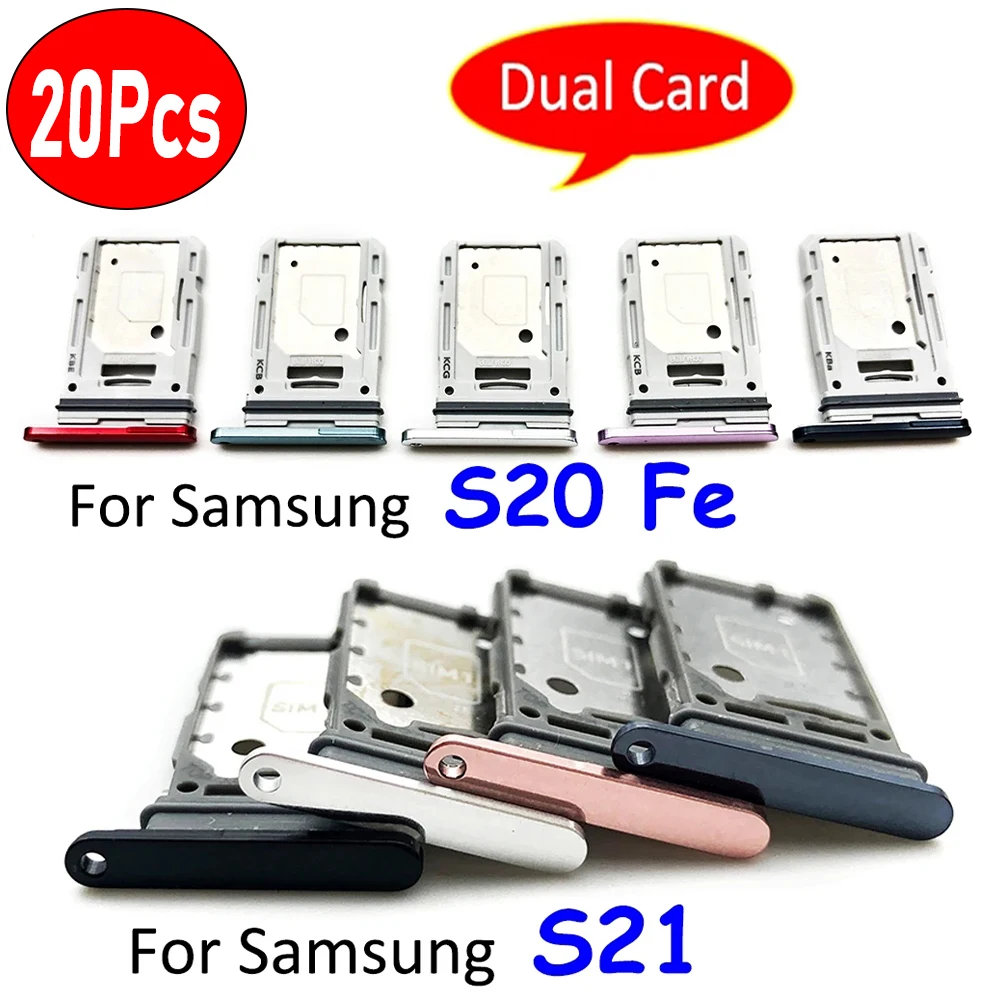 20Pcs,Dual Card New Sim Card chip Slot drawer tray Holder Repair Part Replacement Part For Samsung S21 / S20 Fe + Pin
20Pcs,Dual Card New Sim Card chip Slot drawer tray Holder Repair Part Replacement Part For Samsung S21 / S20 Fe + Pin