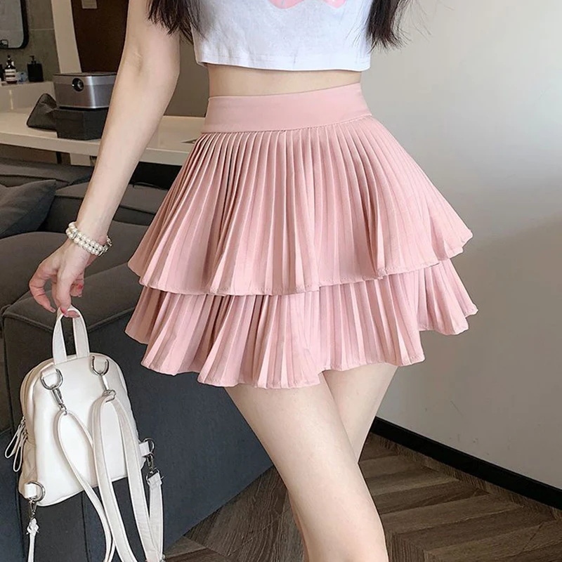 New Sweet Women Mini Skirt Korean High Waist Folds Chic Patchwork Female A Line Skirt Summer All Match Slim Dance Ladies Skirt
New Sweet Women Mini Skirt Korean High Waist Folds Chic Patchwork Female A Line Skirt Summer All Match Slim Dance Ladies Skirt