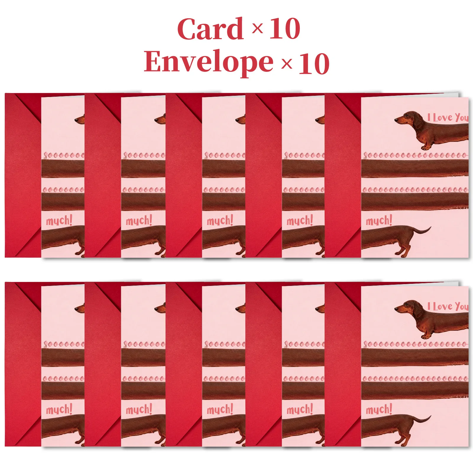 Valentine's Day Greeting Card with Envelope Sausage Dog Design Paper Card Romantic Gift for Husband Accessory Invitation Letter
Valentine's Day Greeting Card with Envelope Sausage Dog Design Paper Card Romantic Gift for Husband Accessory Invitation Letter