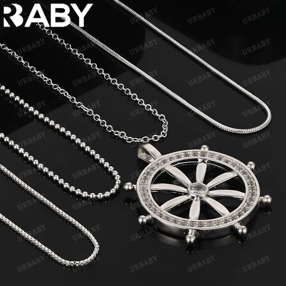 URBABY 40-75cm 925 Sterling Silver Rudder Pendant Necklace For Women Men Creativity Gifts Street All-match Party And Daily Wear
URBABY 40-75cm 925 Sterling Silver Rudder Pendant Necklace For Women Men Creativity Gifts Street All-match Party And Daily Wear