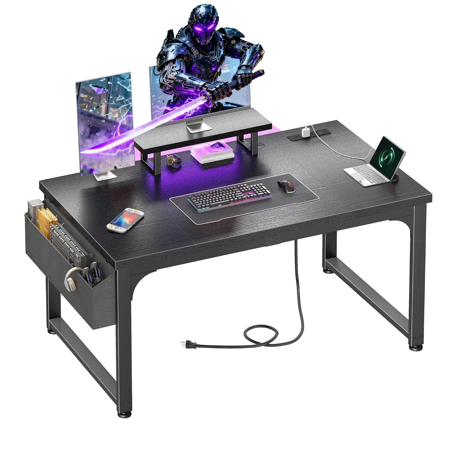 Gaming Desk With Power Outlets & LED Light, Computer Desk With Monitor Stand & 0.95inch Thicker Desktop & Storage, Customized
Gaming Desk With Power Outlets & LED Light, Computer Desk With Monitor Stand & 0.95inch Thicker Desktop & Storage, Customized