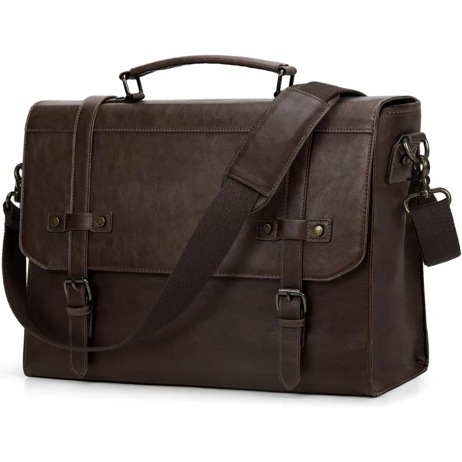 18-дюймовая водонепроницаемая винтажная кожаная мужская сумка-мессенджер для офиса, деловых поездок, студентов колледжа, большая сумка для ноутбука с
18-дюймовая водонепроницаемая винтажная кожаная мужская сумка-мессенджер для офиса, деловых поездок, студентов колледжа, большая сумка для ноутбука с