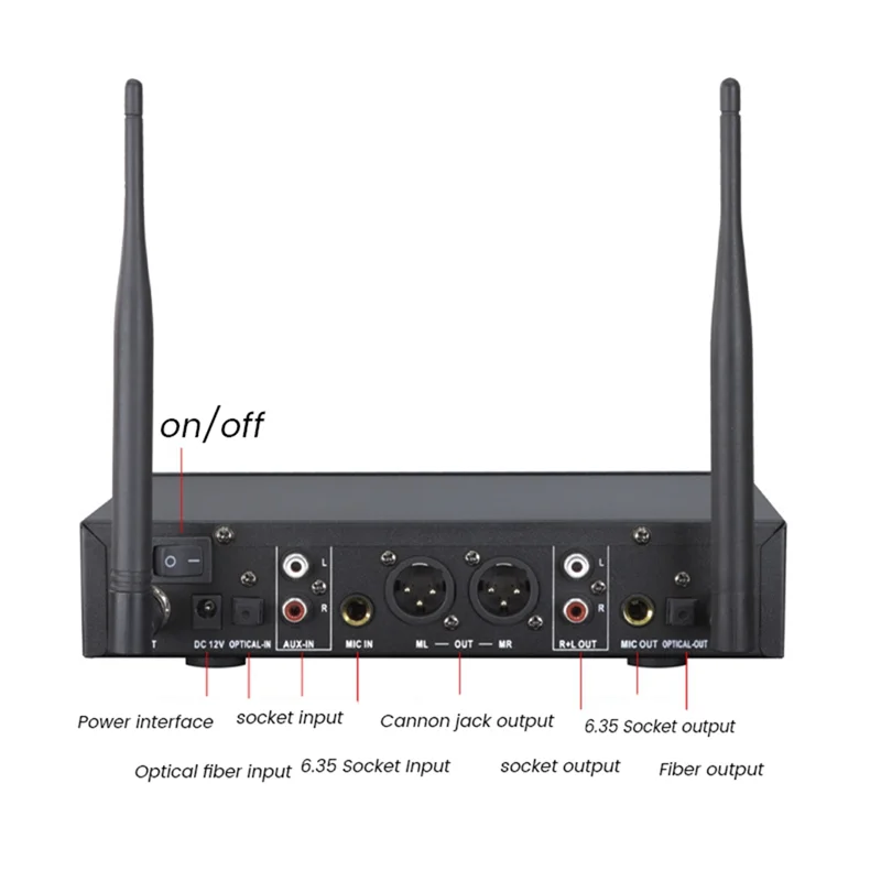 Wireless Microphone System Single Cordless Microphone Set Black Metal For Karaoke Home Church
Wireless Microphone System Single Cordless Microphone Set Black Metal For Karaoke Home Church