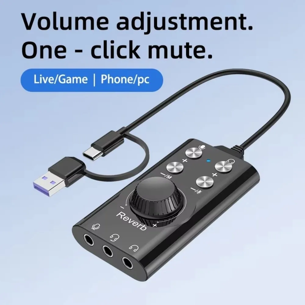 New External USB Sound Card ABS 3.5mm Jack Audio Adapter Volume Adjustable Driver-free Computer Voice Changer
New External USB Sound Card ABS 3.5mm Jack Audio Adapter Volume Adjustable Driver-free Computer Voice Changer