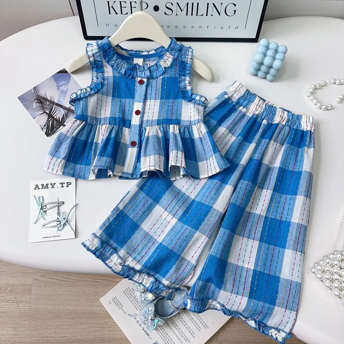 Toddler Girls' 2-Piece Boutique Set - Checkered Sleeveless Top + Wide-Leg Pants Baby Girl Outfit Toddler Girl Clothes
Toddler Girls' 2-Piece Boutique Set - Checkered Sleeveless Top + Wide-Leg Pants Baby Girl Outfit Toddler Girl Clothes