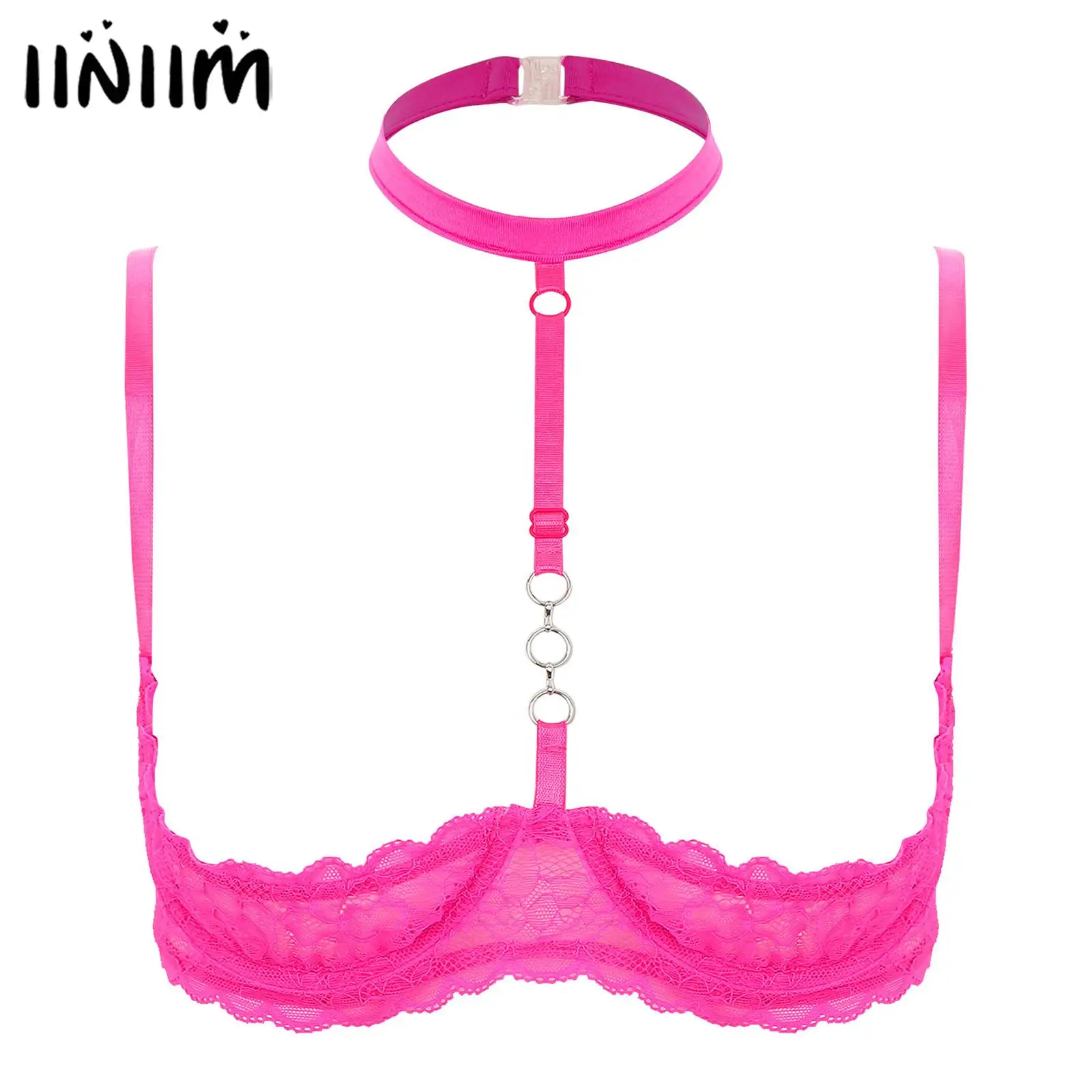 Женский бюстгальтер на косточках с 1/4 чашками, бюстгальтер с лямкой на шее и уплотнительным кольцом, прозрачный кружевной бюстгальтер пуш-ап, нижнее белье с открытыми сосками
Женский бюстгальтер на косточках с 1/4 чашками, бюстгальтер с лямкой на шее и уплотнительным кольцом, прозрачный кружевной бюстгальтер пуш-ап, нижнее белье с открытыми сосками