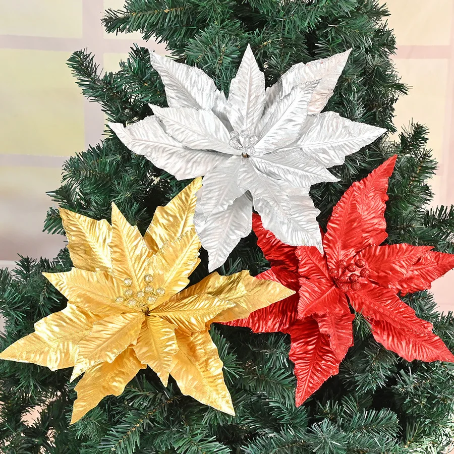 3Pcs Christmas Gold Powder Maple Leaf Artificial Flower Christmas Tree Decoration Fake Plant Outdoor Home Decoration
3Pcs Christmas Gold Powder Maple Leaf Artificial Flower Christmas Tree Decoration Fake Plant Outdoor Home Decoration