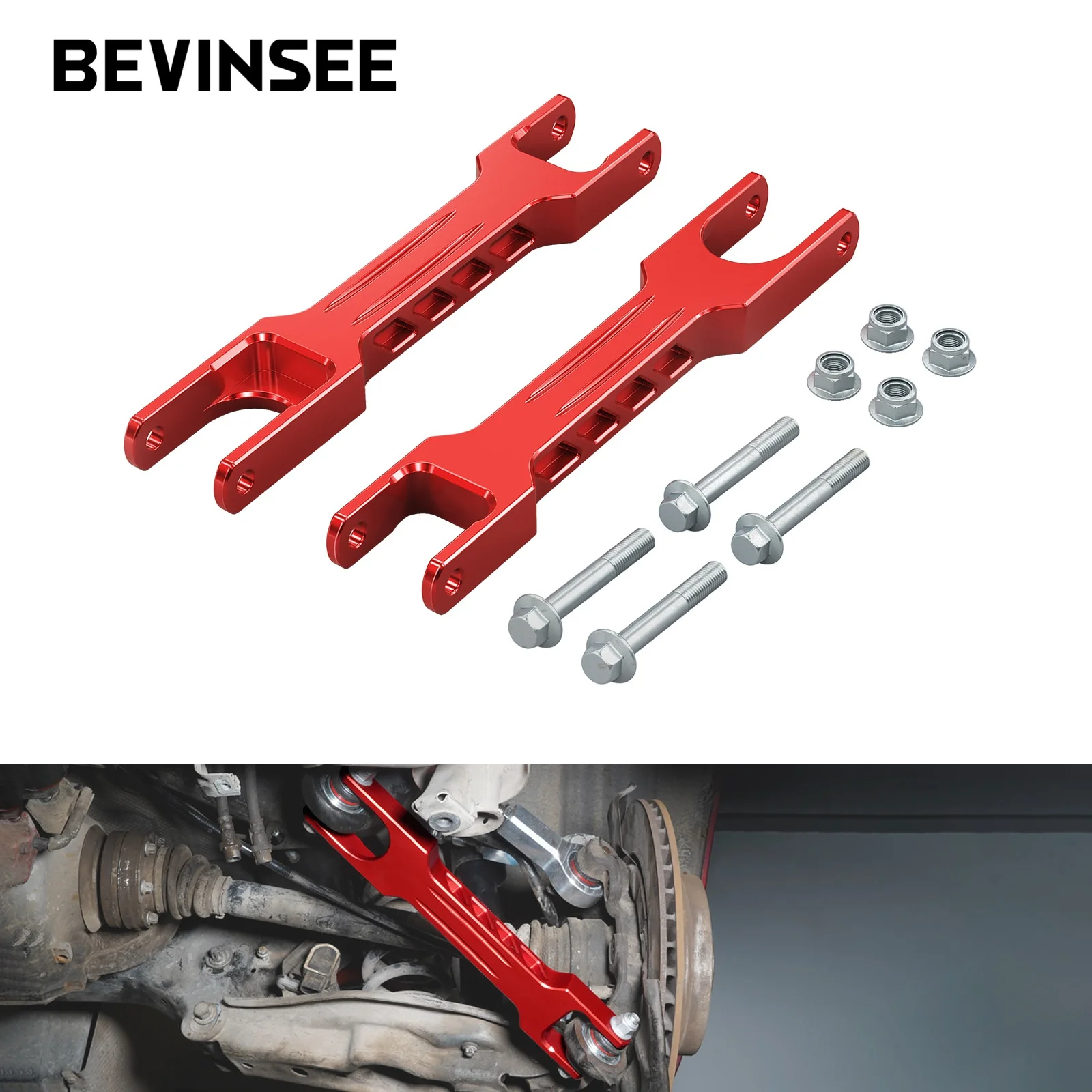 BEVINSEE Aluminum Rear Trailing Arm Set For BMW E90 E92 E93 E91 E82 E87 E88 E81 M3 1M 335i 135i X1 E84 Replaces 33322406291
BEVINSEE Aluminum Rear Trailing Arm Set For BMW E90 E92 E93 E91 E82 E87 E88 E81 M3 1M 335i 135i X1 E84 Replaces 33322406291