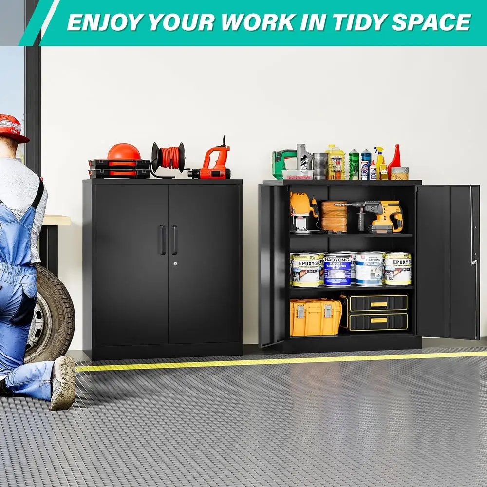 Metal Storage Cabinet Locked Steel Cabinet with 2 Adjustable Shelves,Office Cabinet Locking Tool Cabinets,Kitchen Storage Cabin
Metal Storage Cabinet Locked Steel Cabinet with 2 Adjustable Shelves,Office Cabinet Locking Tool Cabinets,Kitchen Storage Cabin
