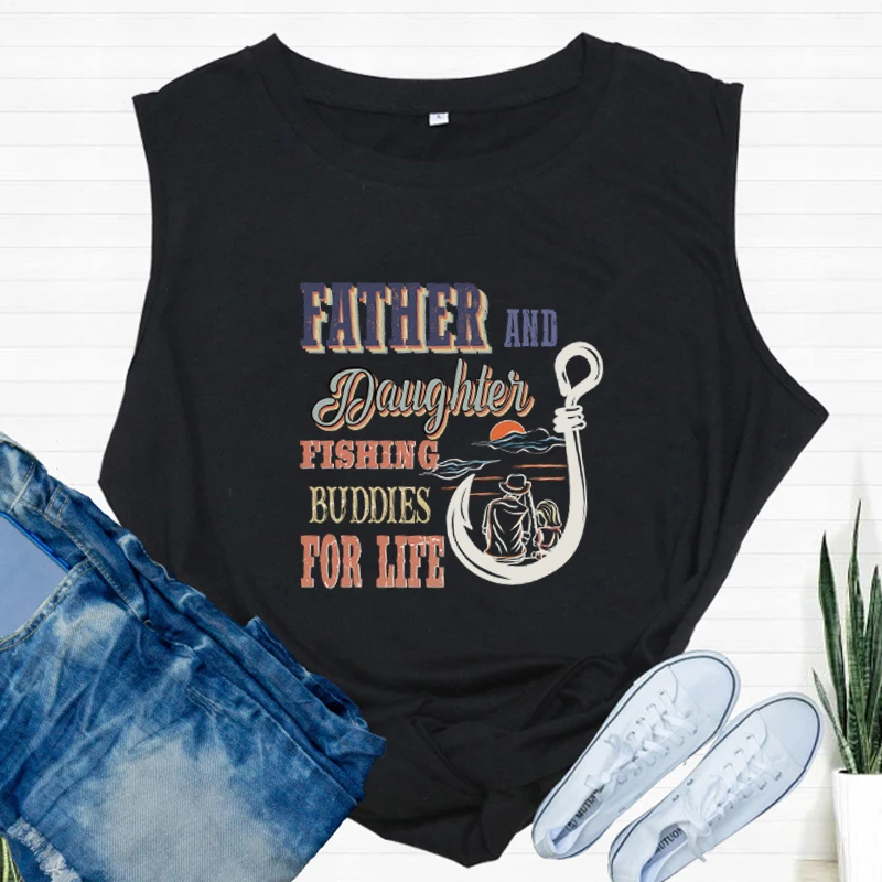 Summer Fashion Sleeveless Top Father And Daughter Fishing Buddies For Life Print Tank Tops Men Fitness Yoga Harajuku Vest
Summer Fashion Sleeveless Top Father And Daughter Fishing Buddies For Life Print Tank Tops Men Fitness Yoga Harajuku Vest