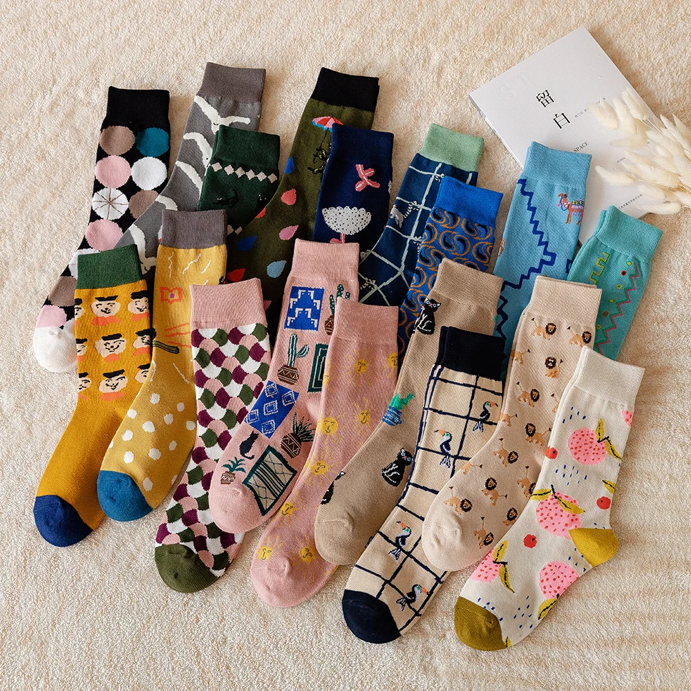 Women's Socks Autumn Winter Pure Cotton Forest Flower Illustration Style Retro Fashion Casual Versatile Creative Mid Tube Socks
Women's Socks Autumn Winter Pure Cotton Forest Flower Illustration Style Retro Fashion Casual Versatile Creative Mid Tube Socks