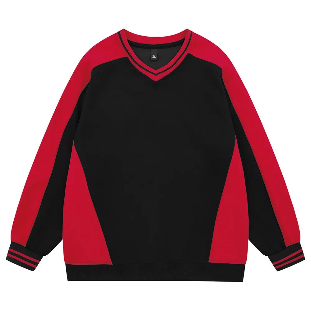 Mens V Neck Hoodies Patchwork Sweatshirts long sleeve t shirt Pullover Casual Sport Sweatshirt for Men
Mens V Neck Hoodies Patchwork Sweatshirts long sleeve t shirt Pullover Casual Sport Sweatshirt for Men