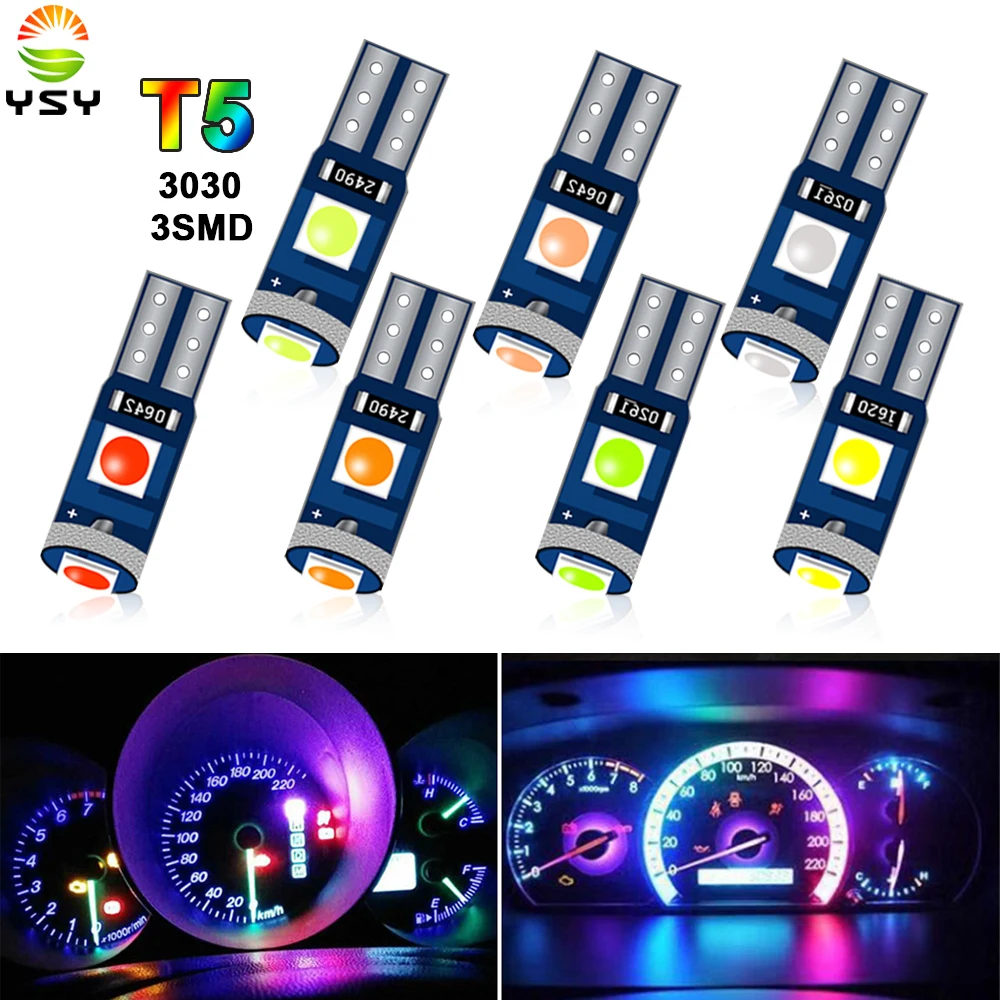 YSY 10 шт. T5 Светодиодная лампа 3SMD 3030 чипы W3W Приборная панель автомобиля Приборная панель световой индикатор клиновый светильник
YSY 10 шт. T5 Светодиодная лампа 3SMD 3030 чипы W3W Приборная панель автомобиля Приборная панель световой индикатор клиновый светильник