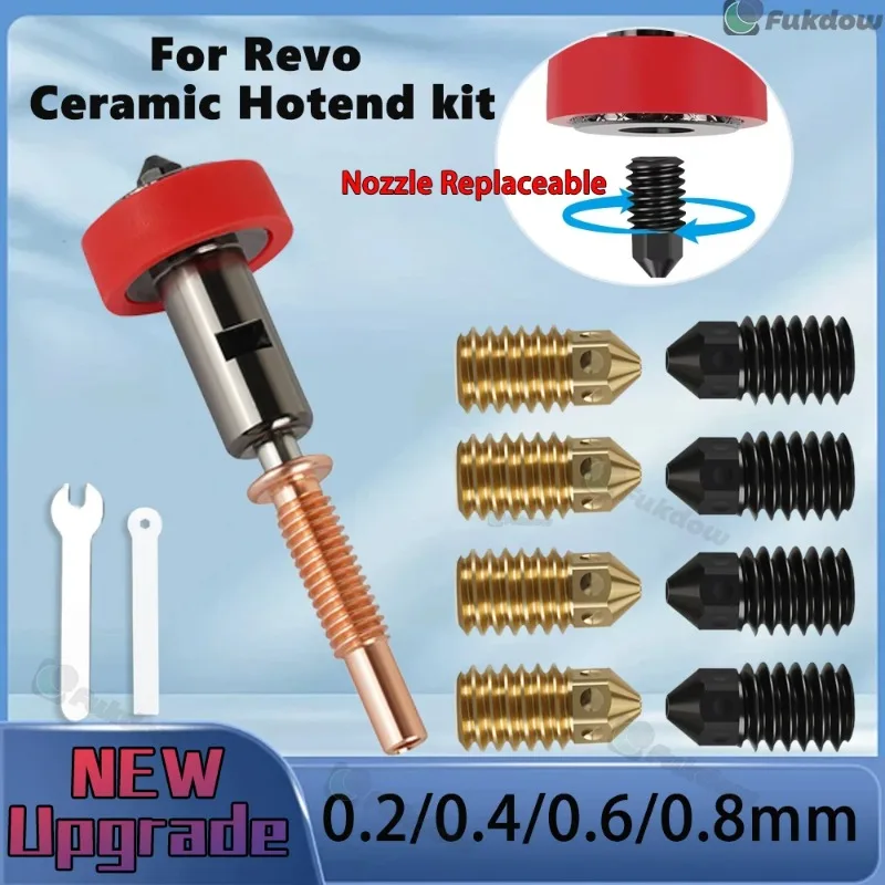 0.4mm High Flow Hardened Steel Nozzle for REVO Volcano Removable Nozzle Stable Printing Durable Accessory for FDM 3D Printer
0.4mm High Flow Hardened Steel Nozzle for REVO Volcano Removable Nozzle Stable Printing Durable Accessory for FDM 3D Printer